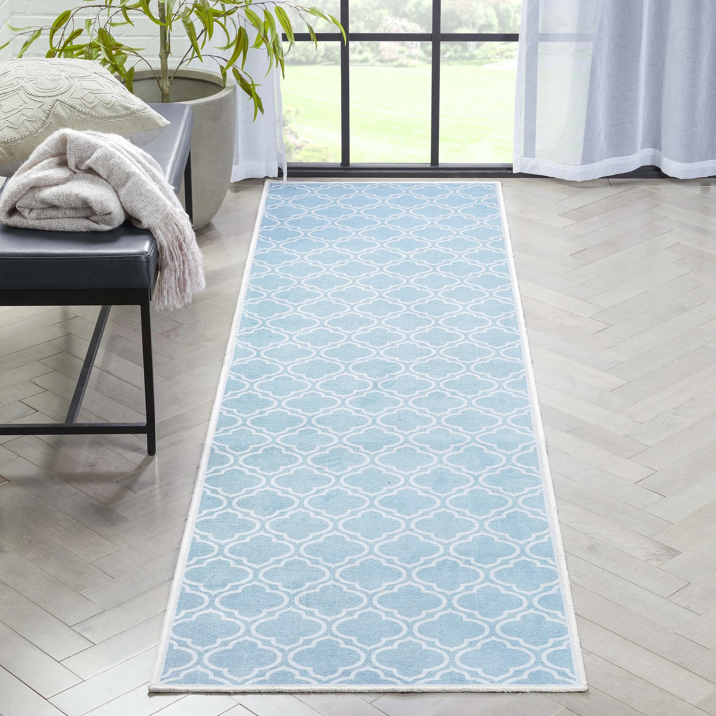 Well Woven Apollo Lattice Moroccan Machine Washable Area Rug