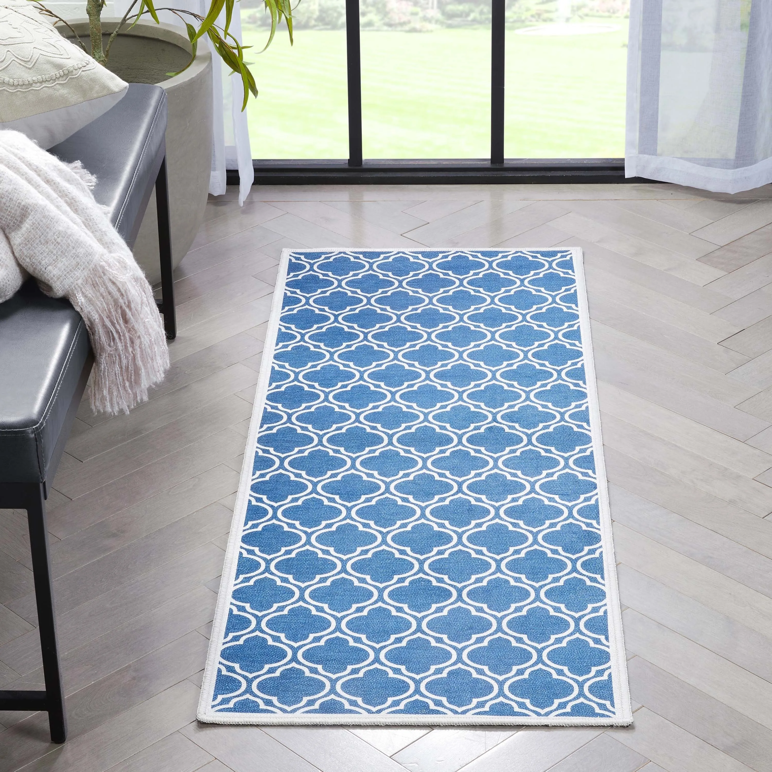 Well Woven Apollo Lattice Moroccan Machine Washable Area Rug