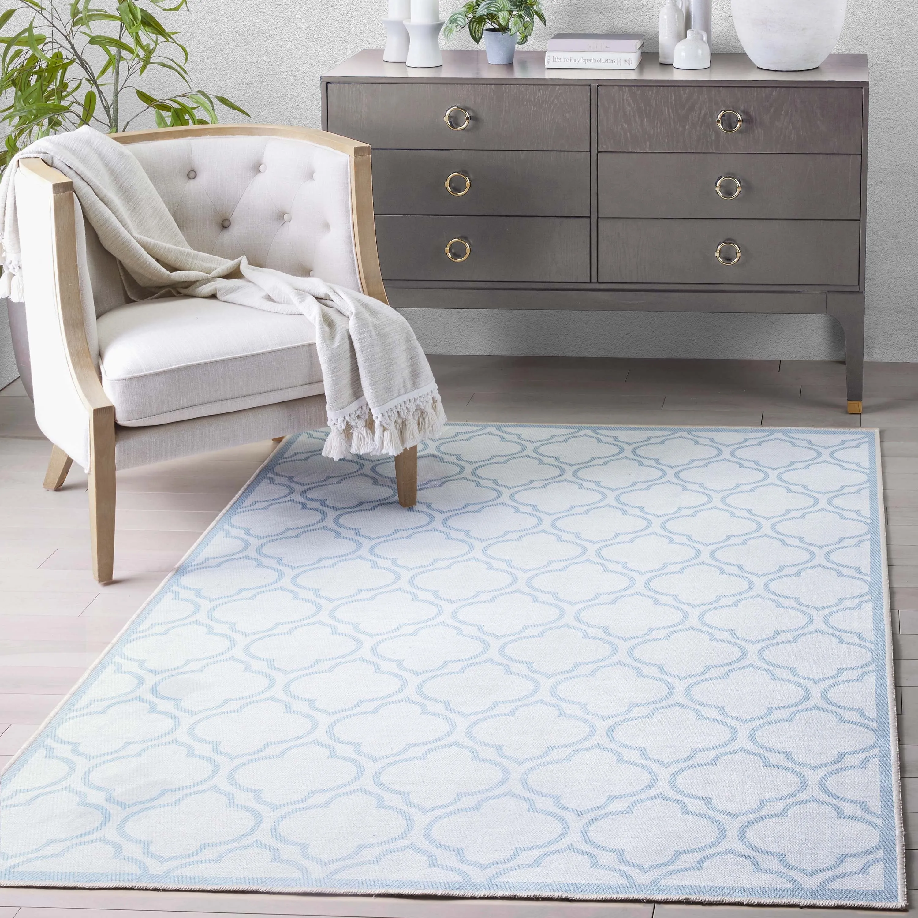 Well Woven Apollo Lattice Moroccan Machine Washable Area Rug