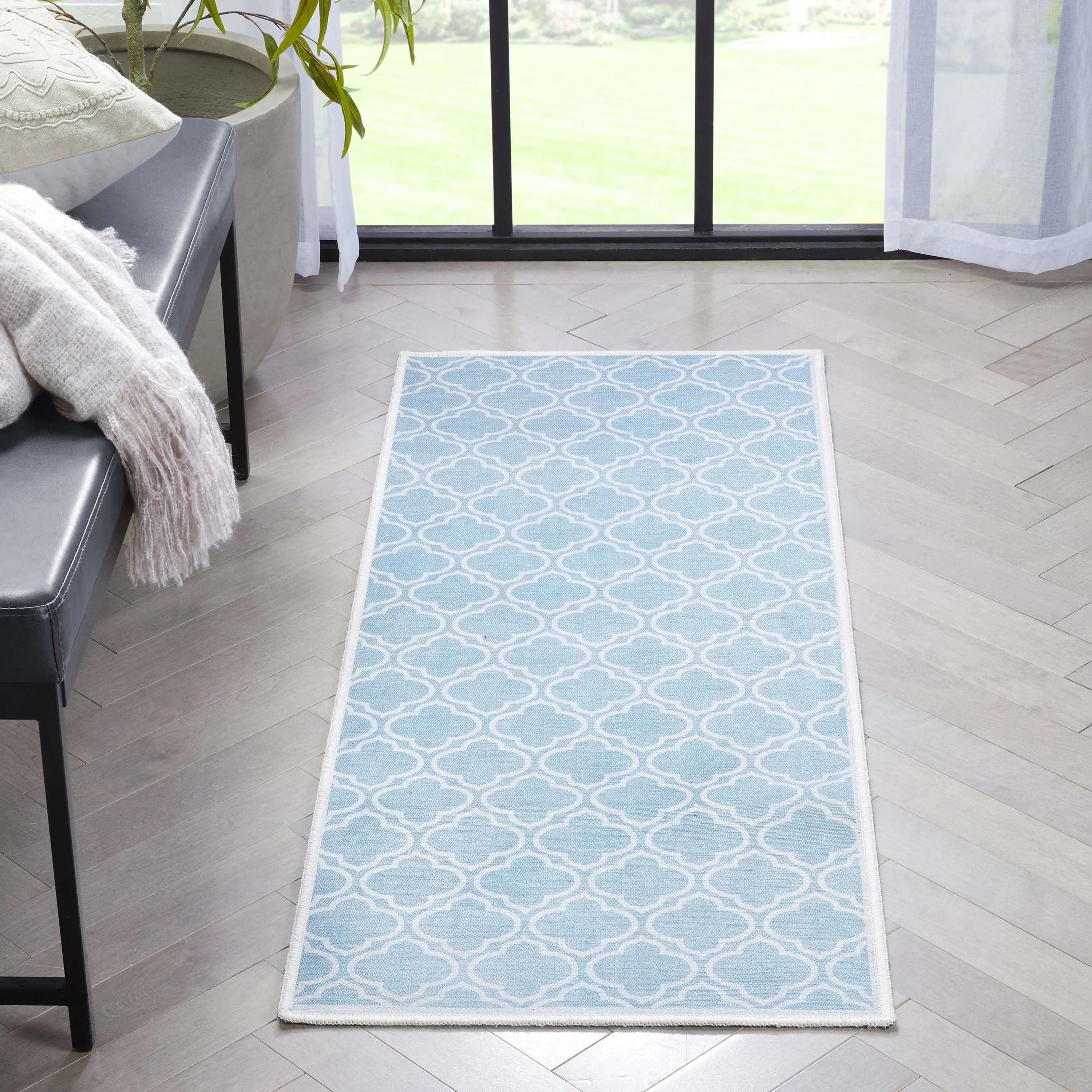 Well Woven Apollo Lattice Moroccan Machine Washable Area Rug