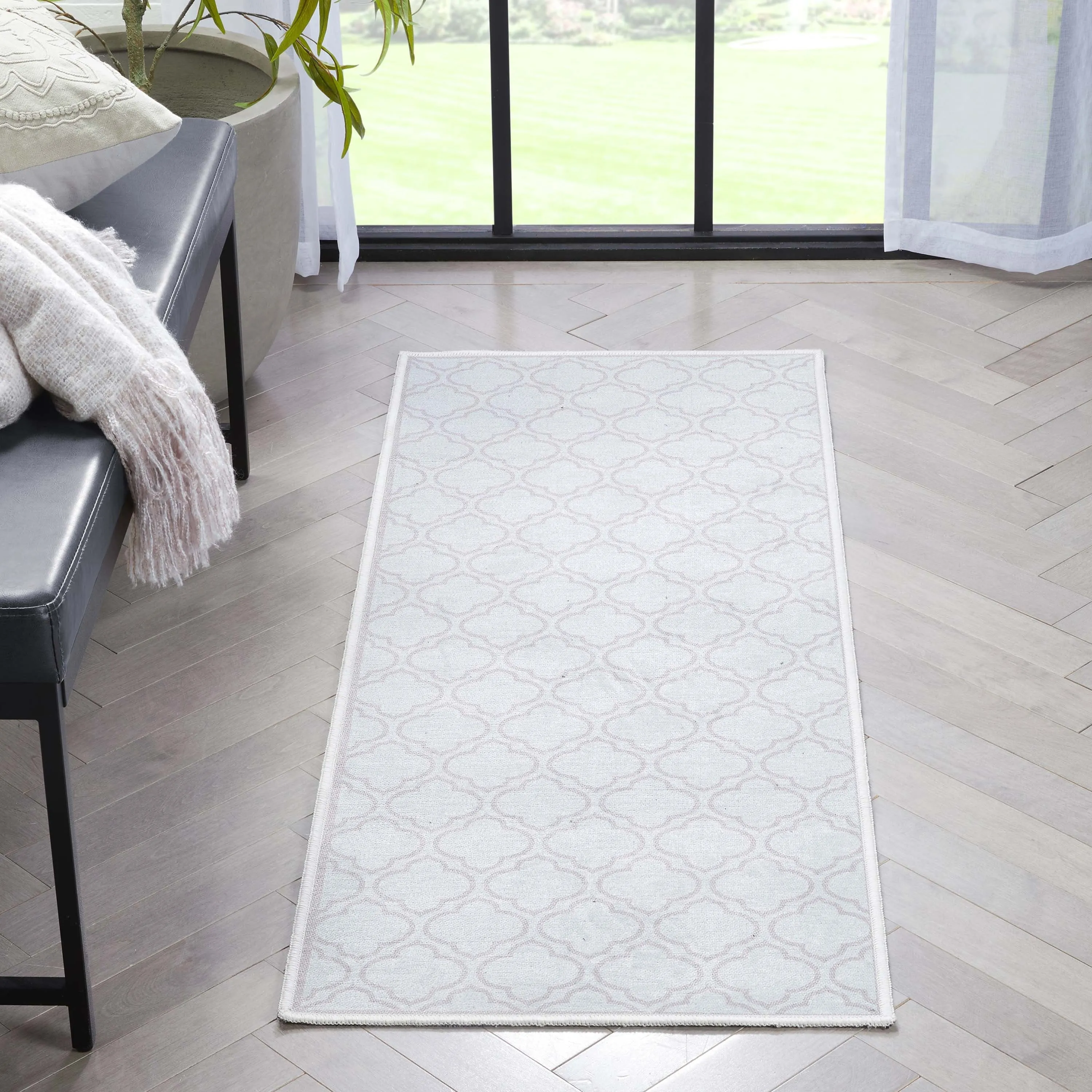 Well Woven Apollo Lattice Moroccan Machine Washable Area Rug