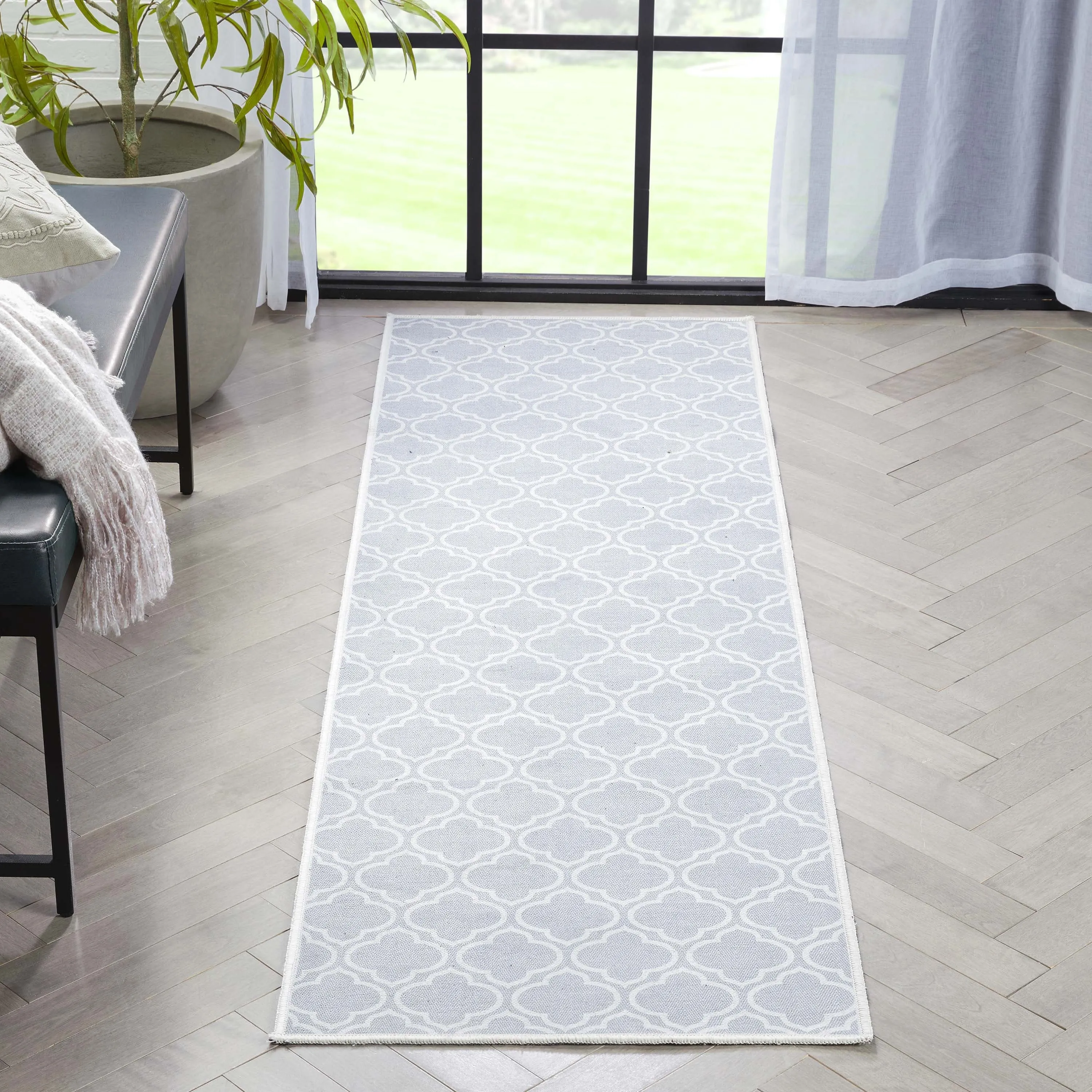 Well Woven Apollo Lattice Moroccan Machine Washable Area Rug