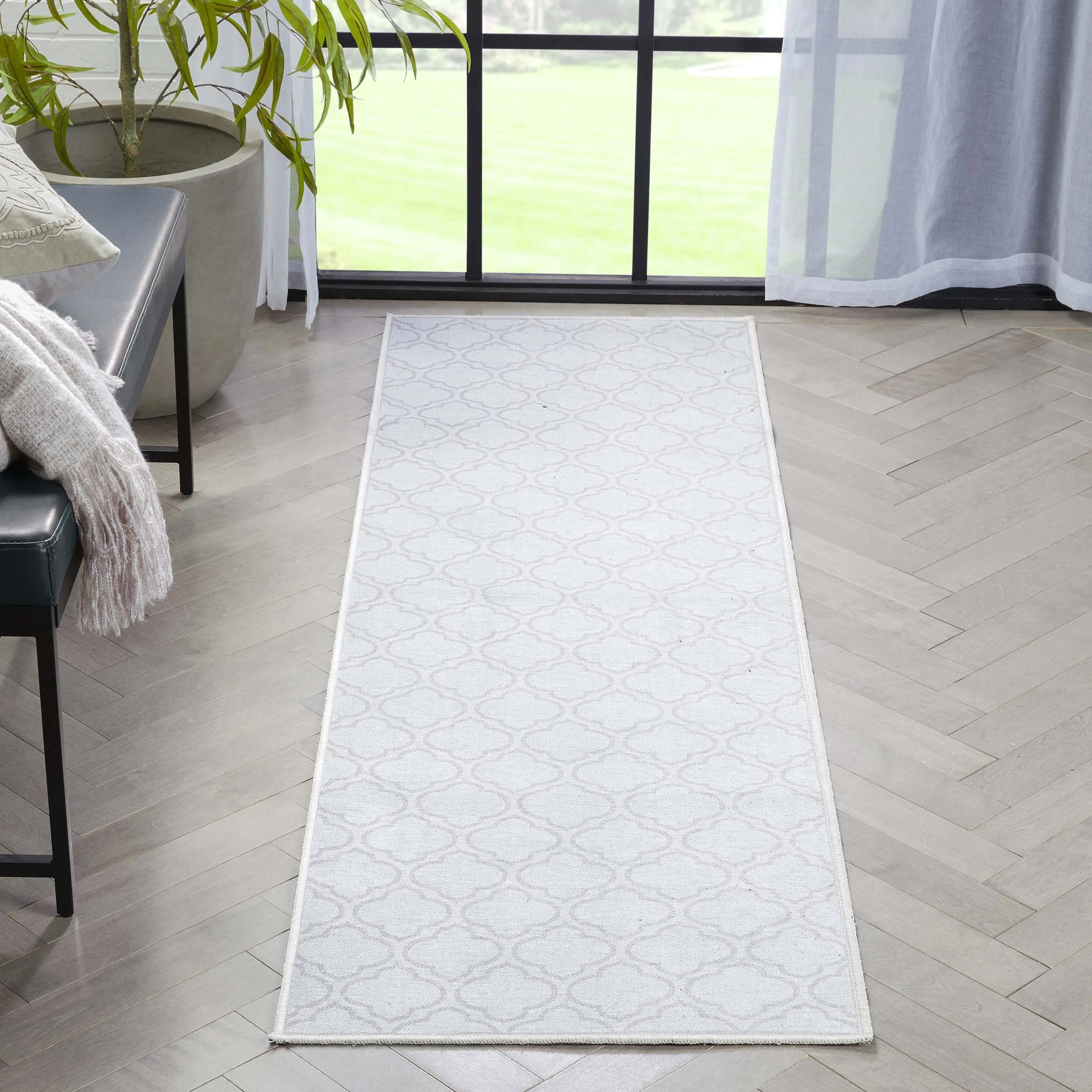 Well Woven Apollo Lattice Moroccan Machine Washable Area Rug