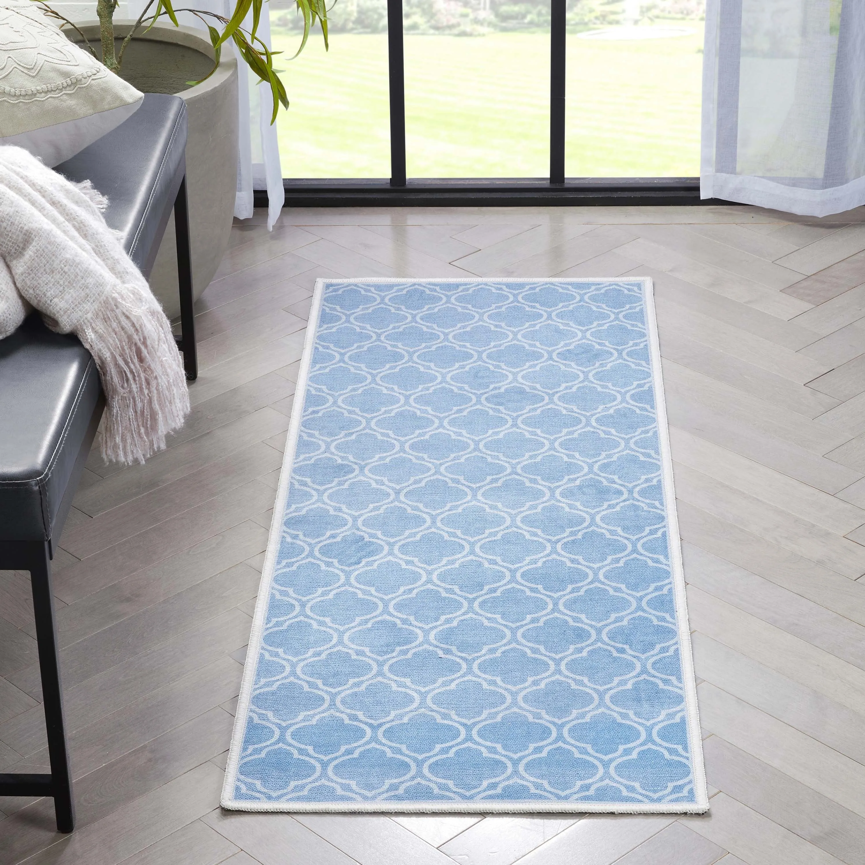 Well Woven Apollo Lattice Moroccan Machine Washable Area Rug