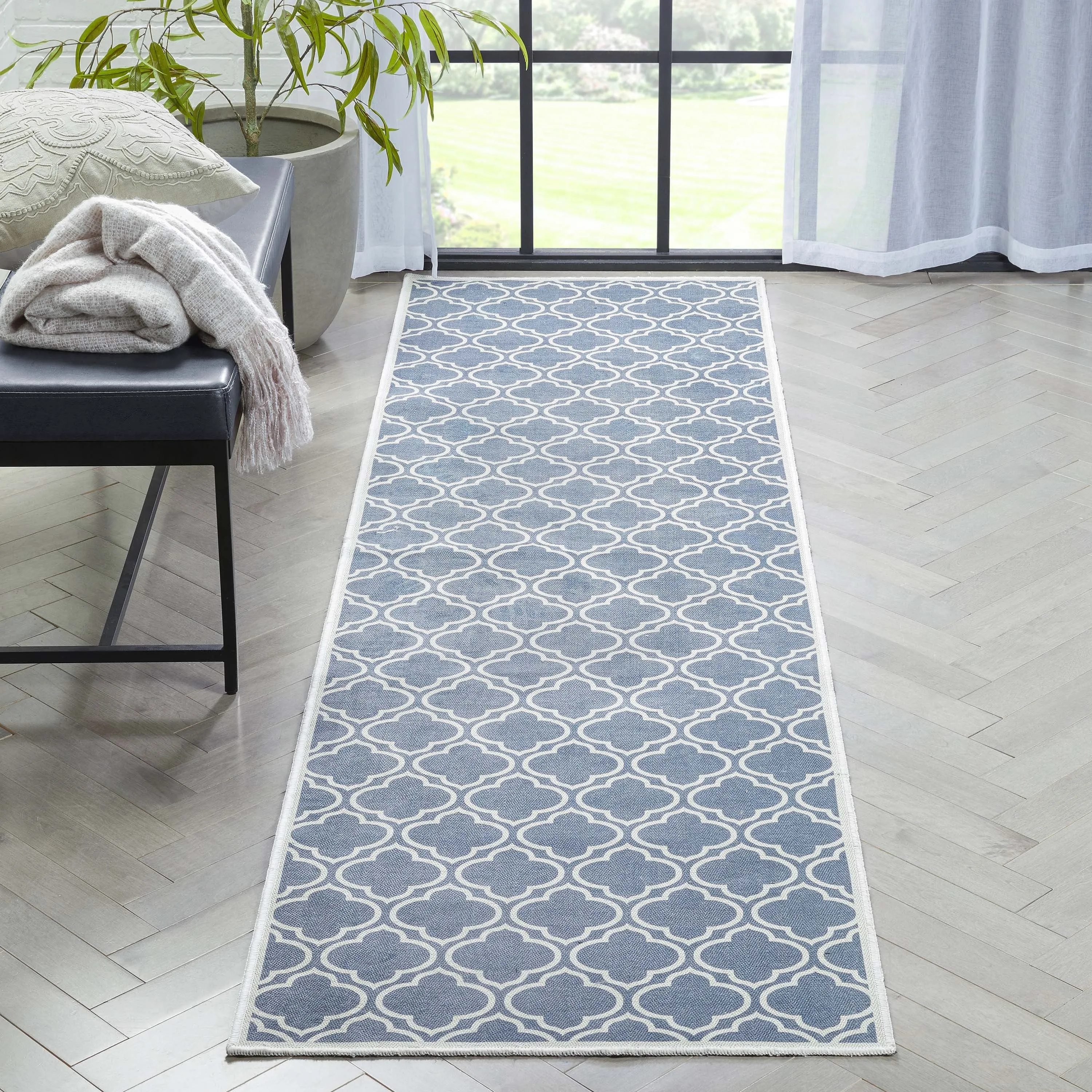 Well Woven Apollo Lattice Moroccan Machine Washable Area Rug