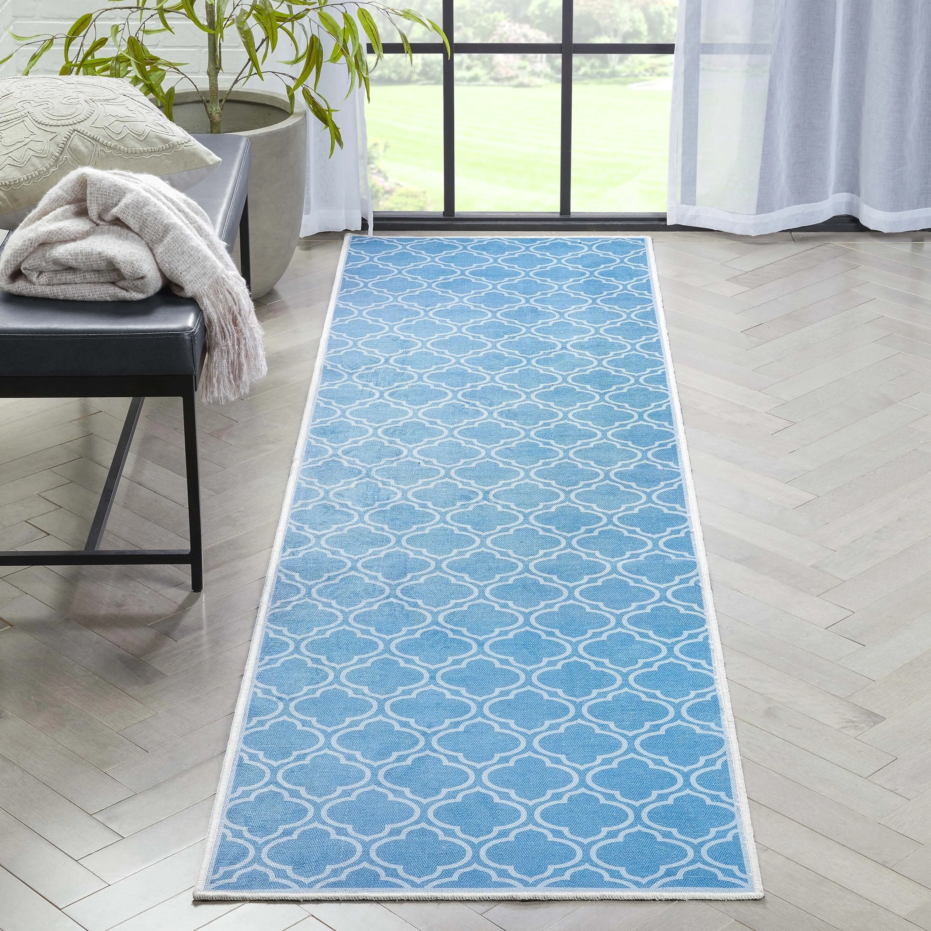 Well Woven Apollo Lattice Moroccan Machine Washable Area Rug