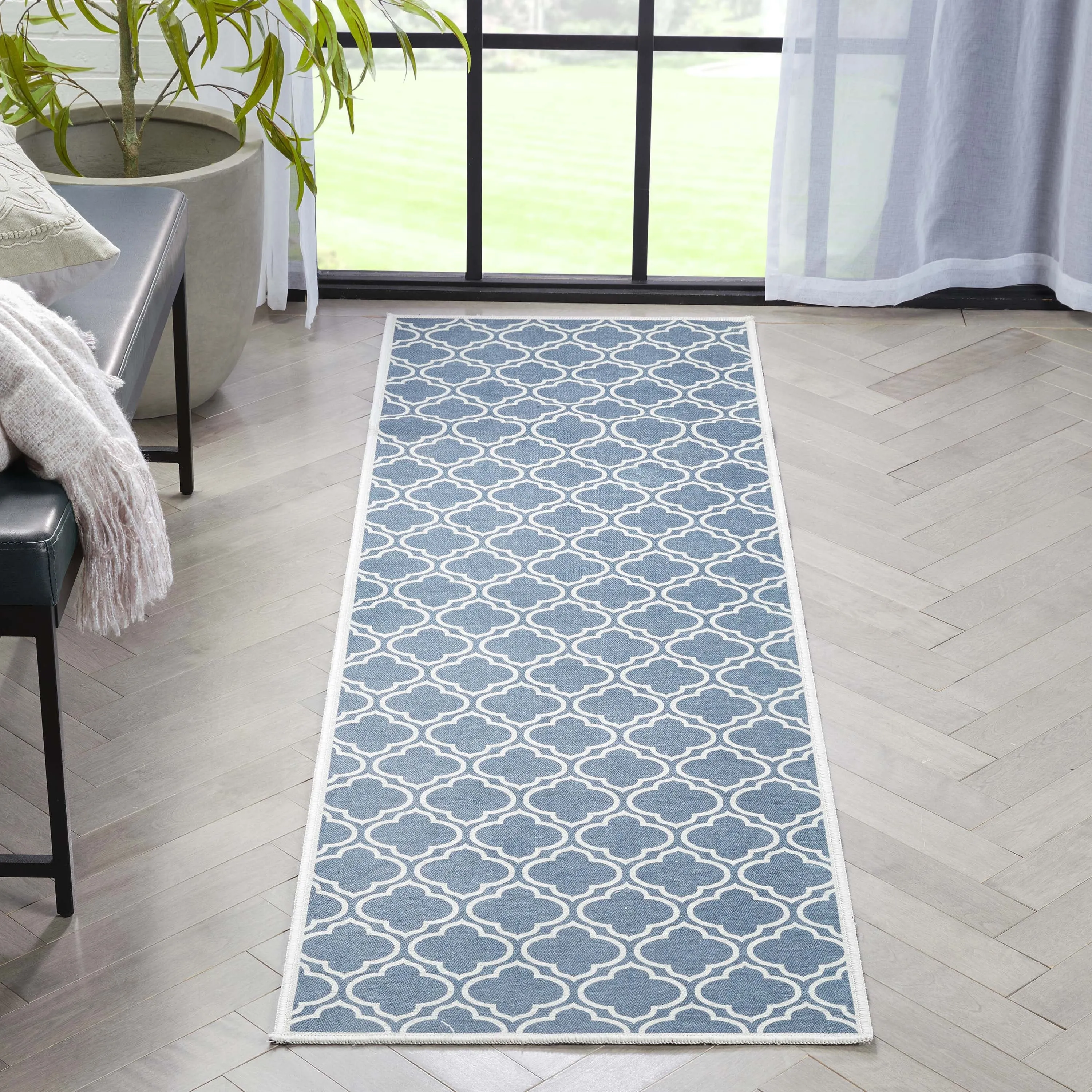 Well Woven Apollo Lattice Moroccan Machine Washable Area Rug