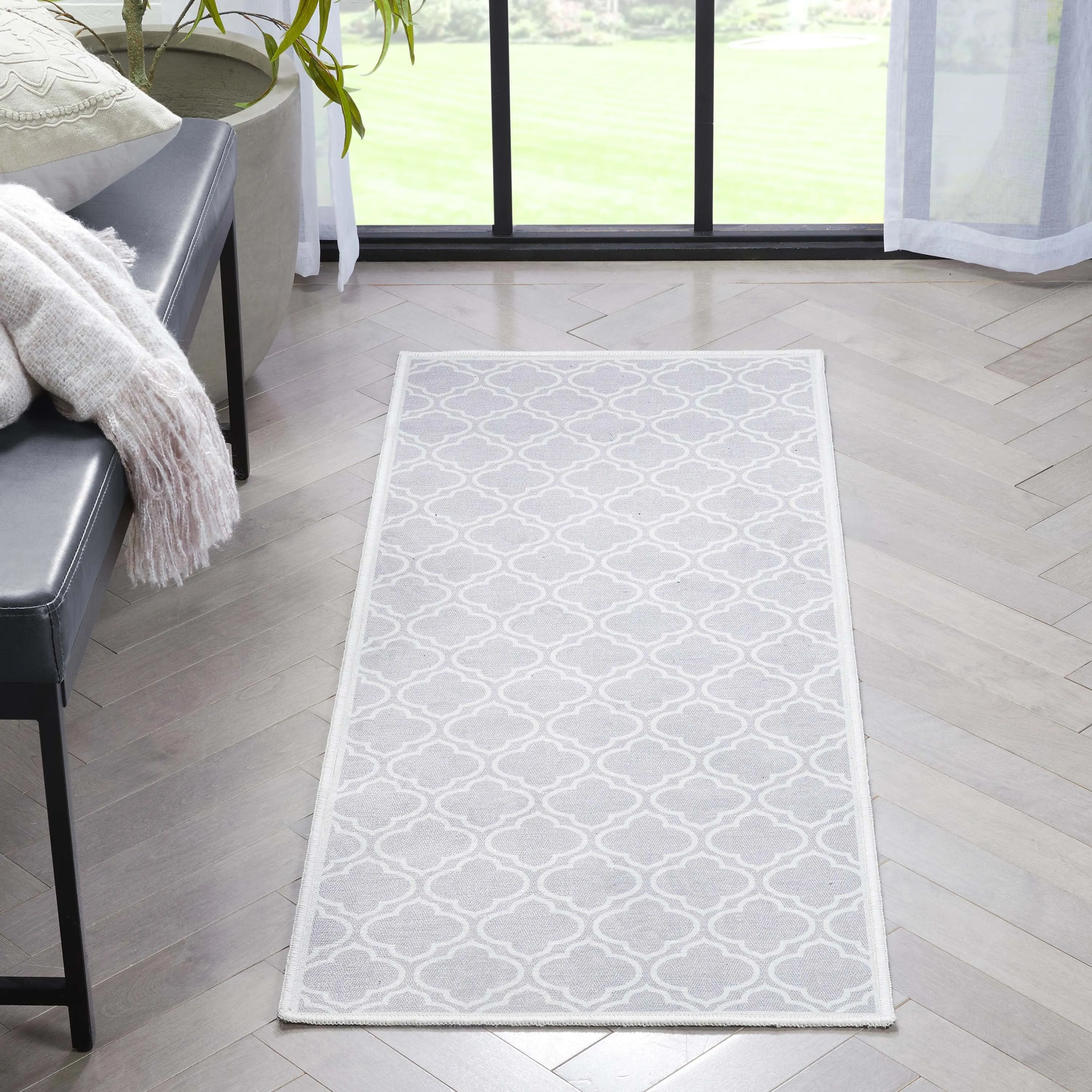 Well Woven Apollo Lattice Moroccan Machine Washable Area Rug
