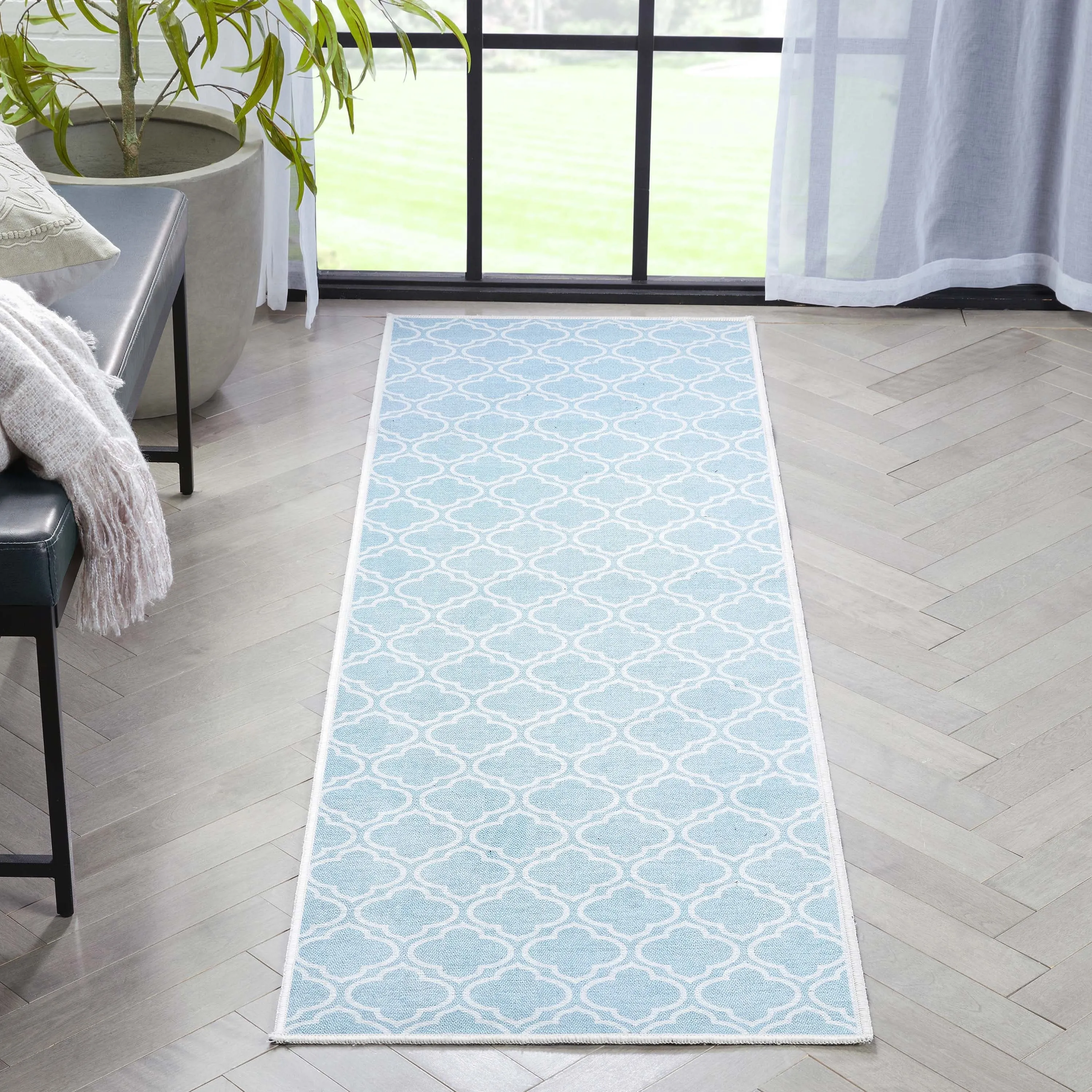 Well Woven Apollo Lattice Moroccan Machine Washable Area Rug
