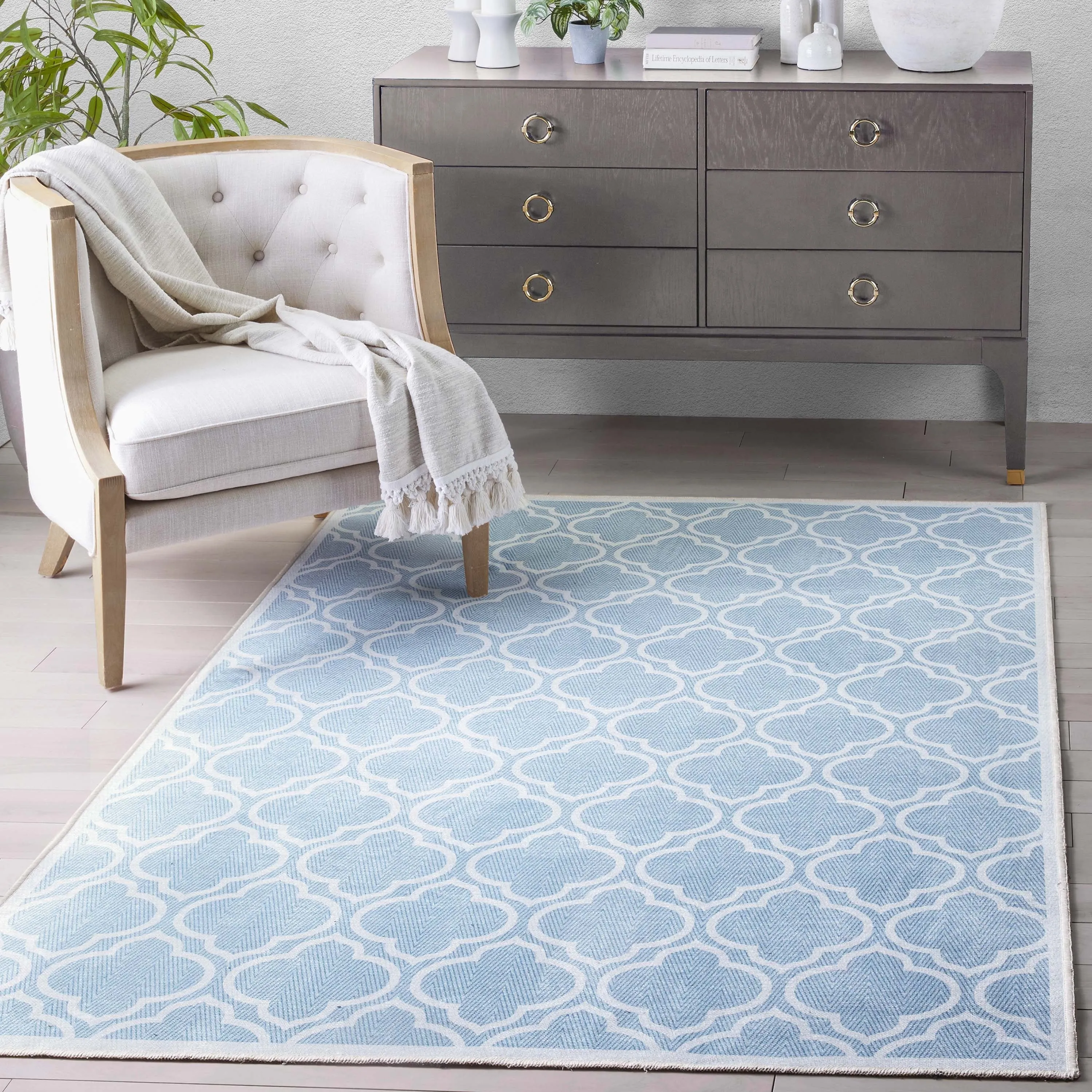 Well Woven Apollo Lattice Moroccan Machine Washable Area Rug