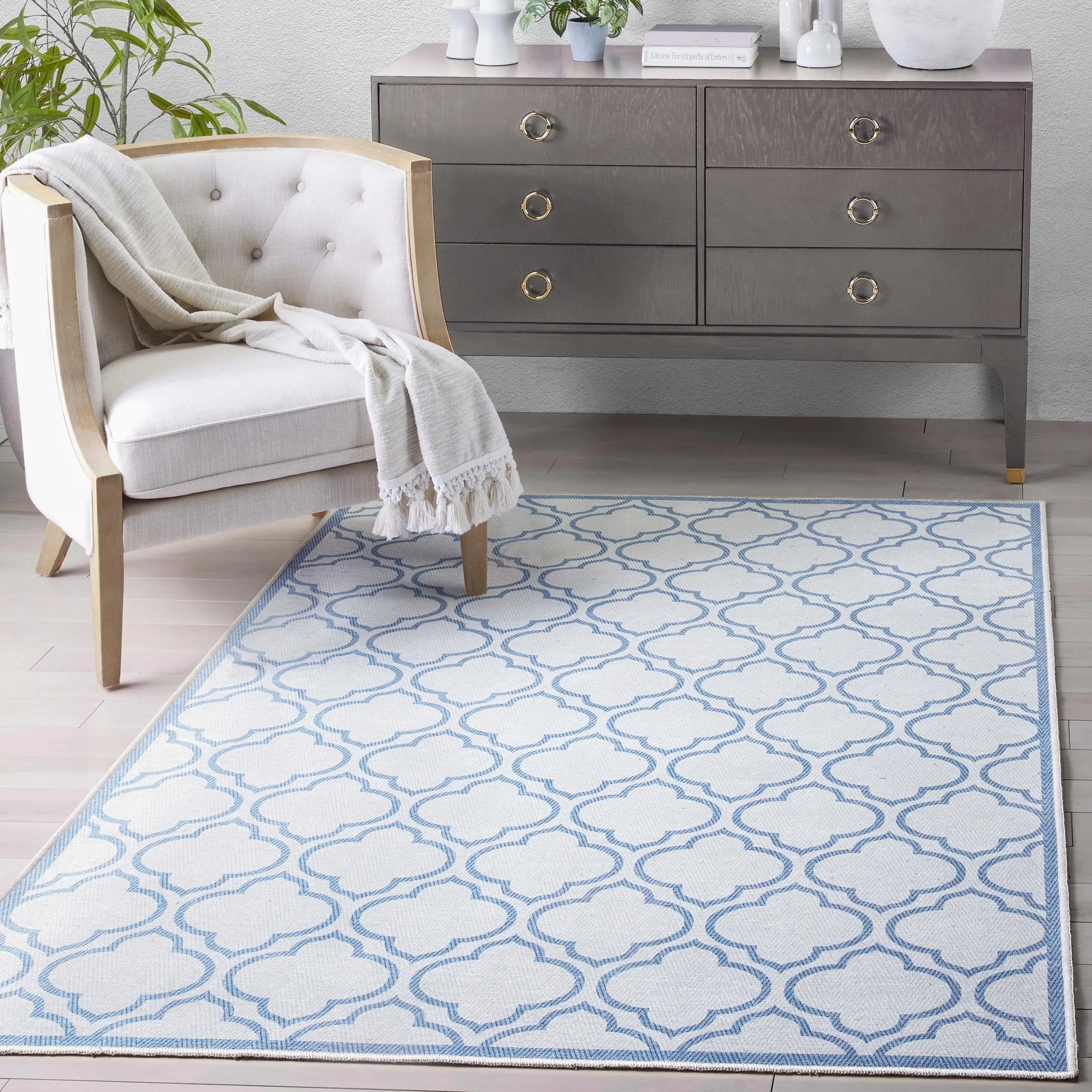Well Woven Apollo Lattice Moroccan Machine Washable Area Rug