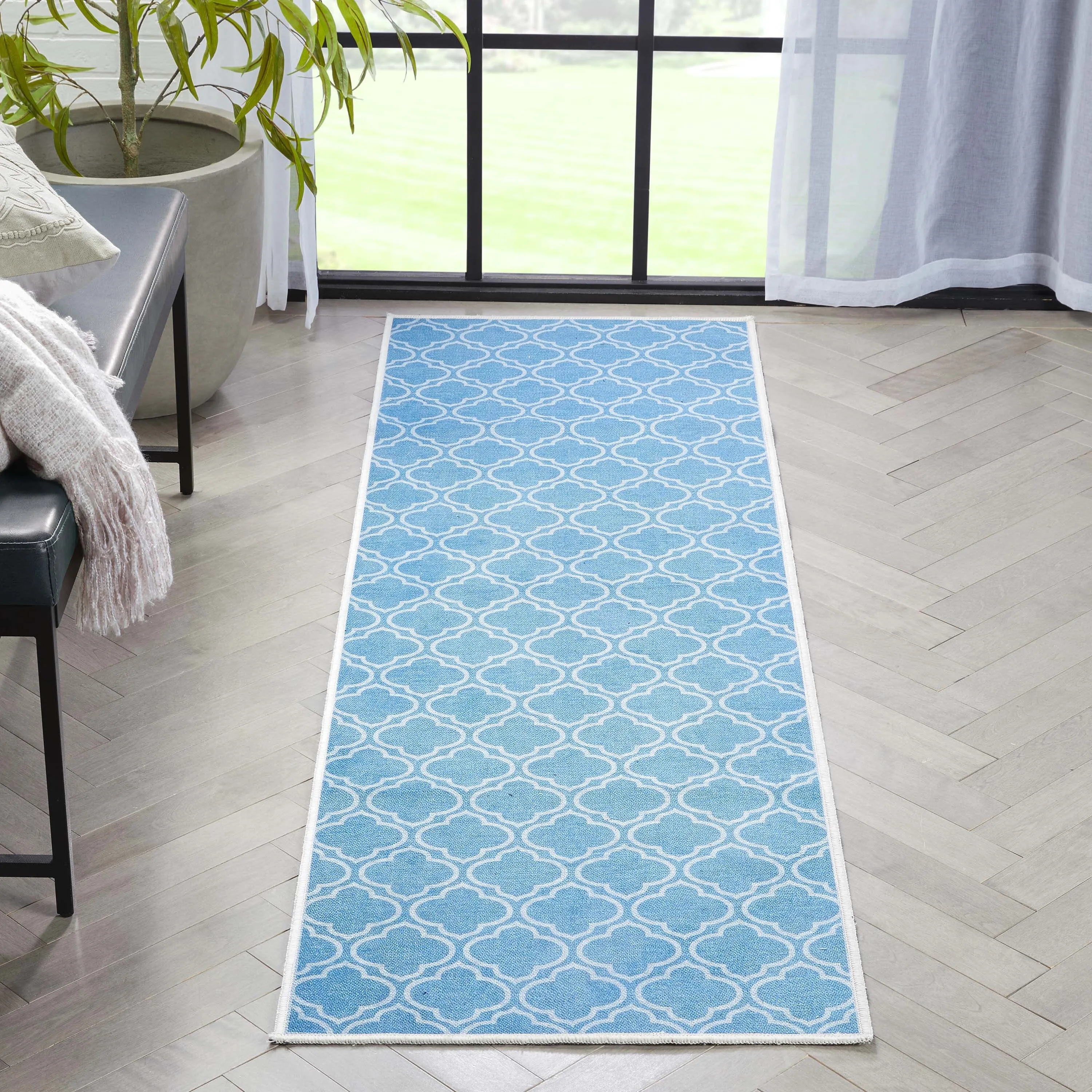 Well Woven Apollo Lattice Moroccan Machine Washable Area Rug