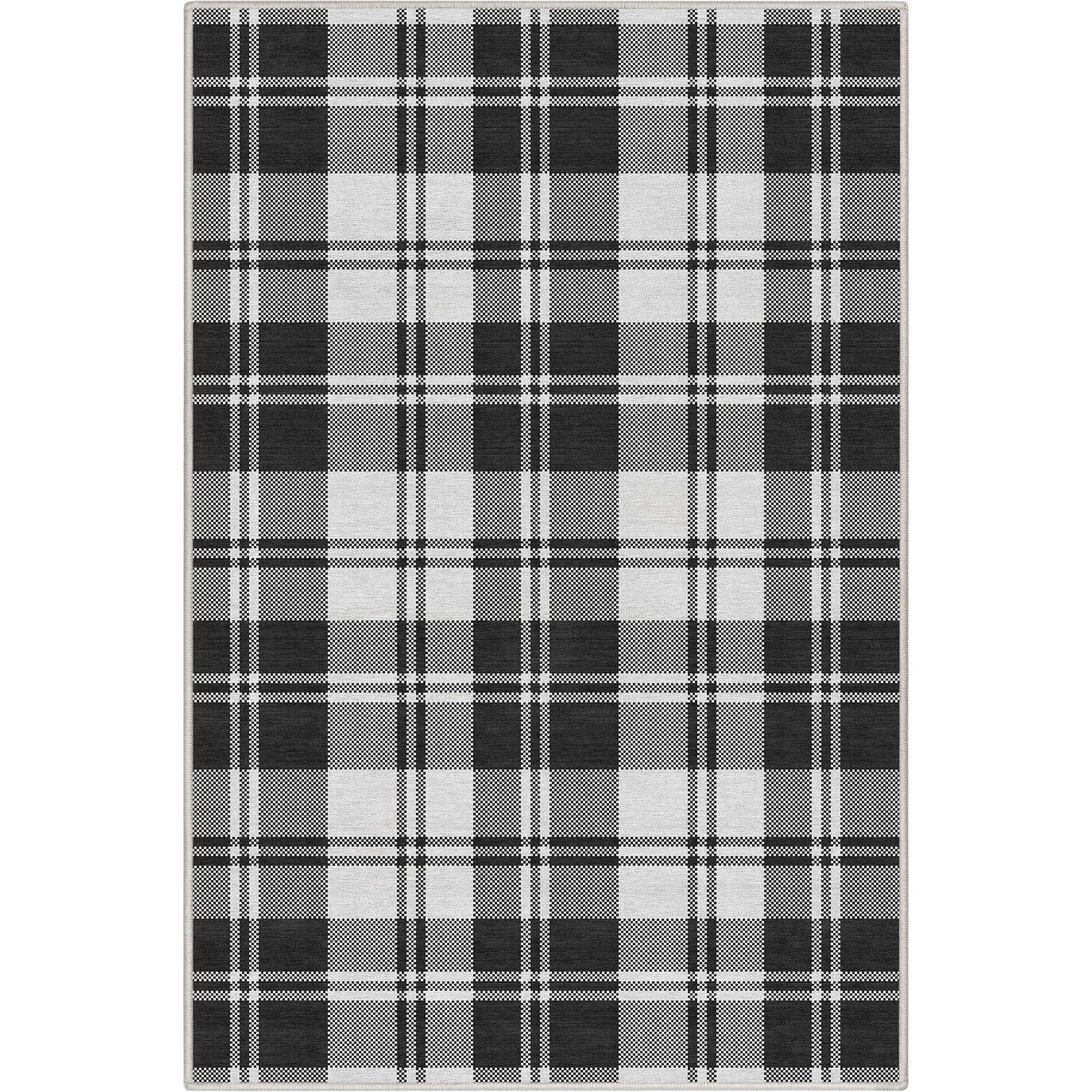 Well Woven Apollo Plaid Farmhouse Geometric FlatWeave Rug
