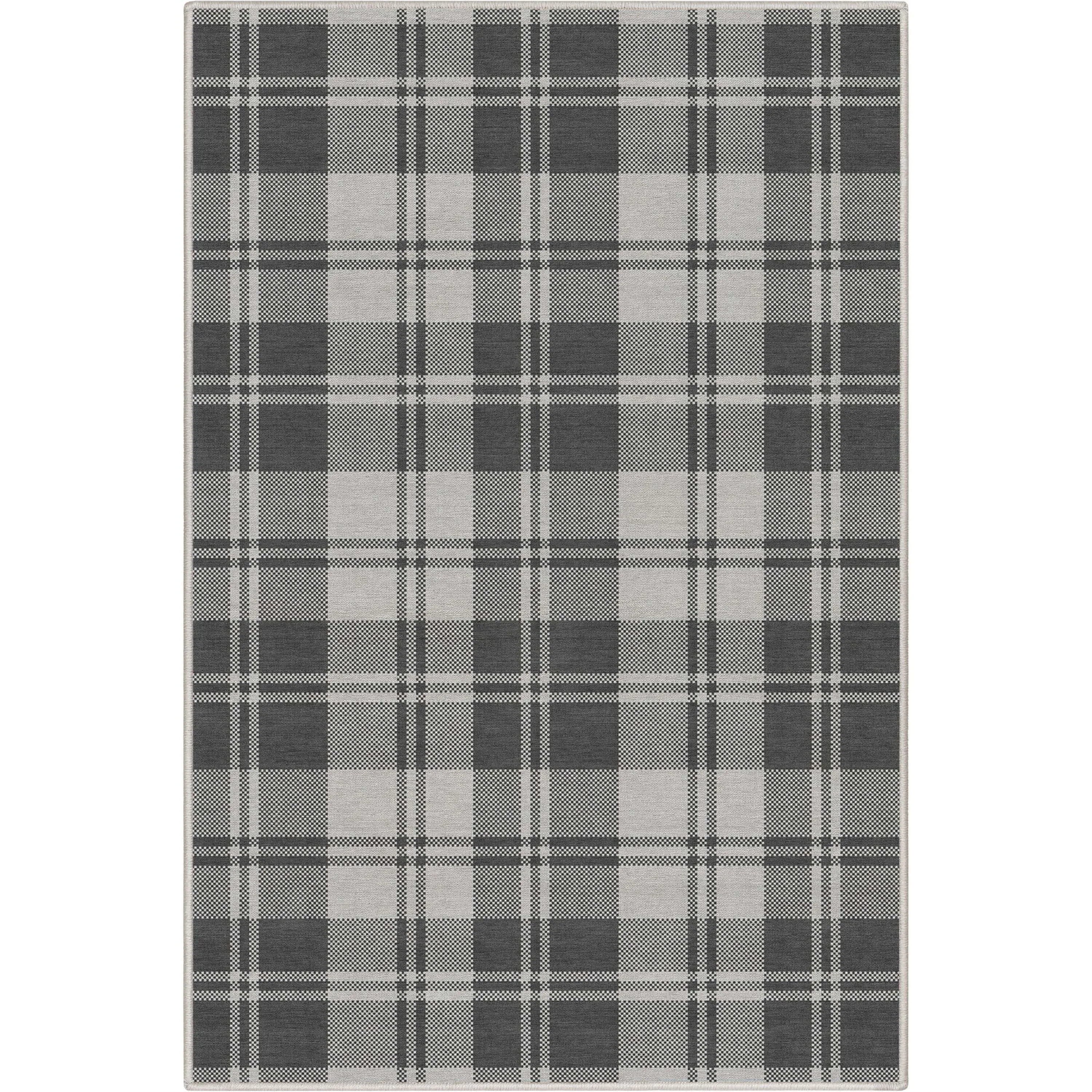 Well Woven Apollo Plaid Farmhouse Geometric FlatWeave Rug