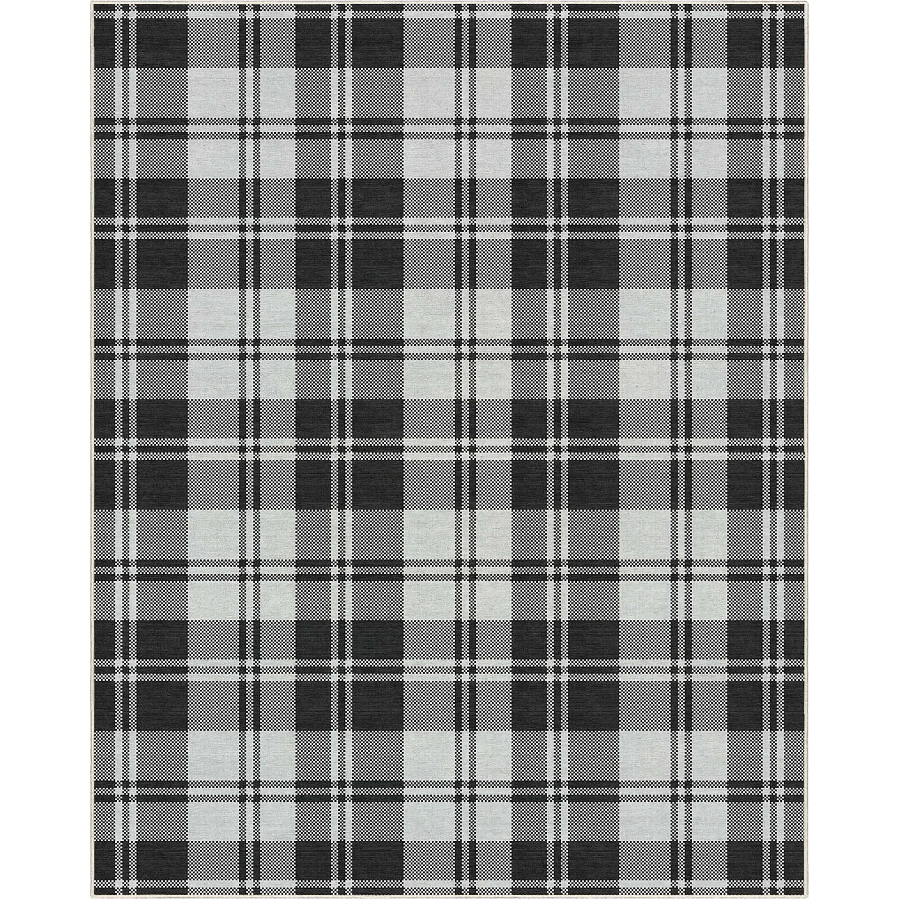 Well Woven Apollo Plaid Farmhouse Geometric FlatWeave Rug