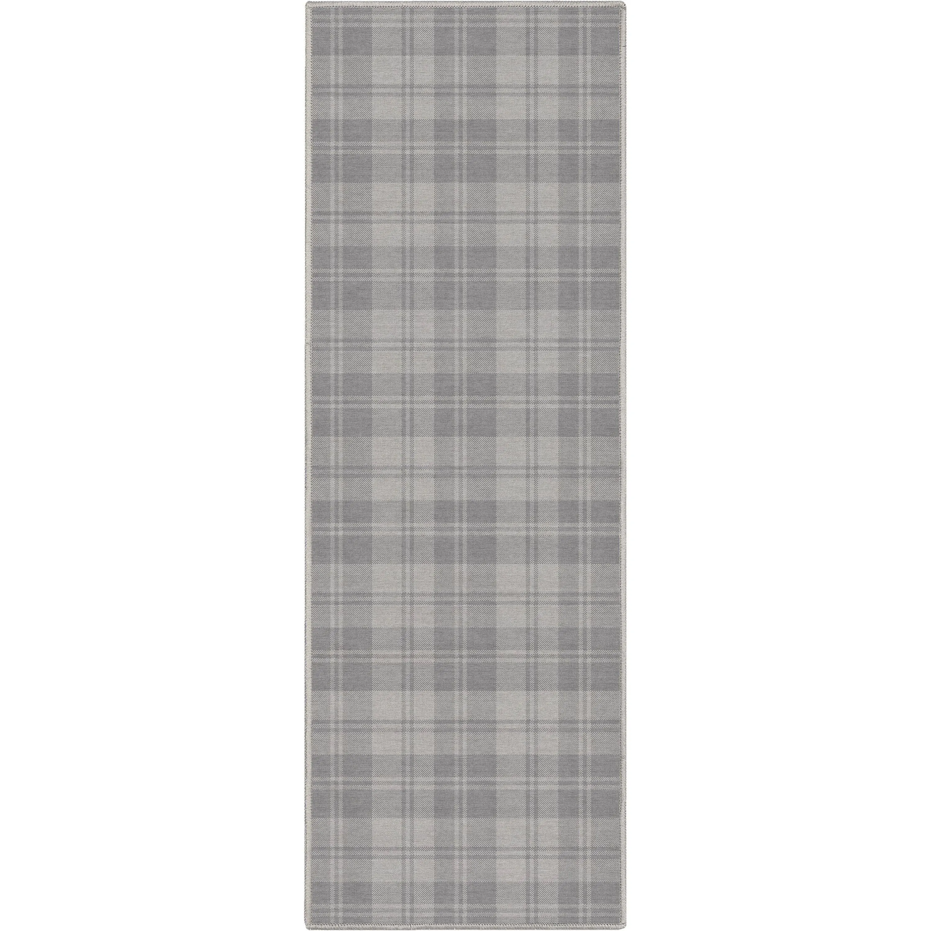 Well Woven Apollo Plaid Farmhouse Geometric FlatWeave Rug