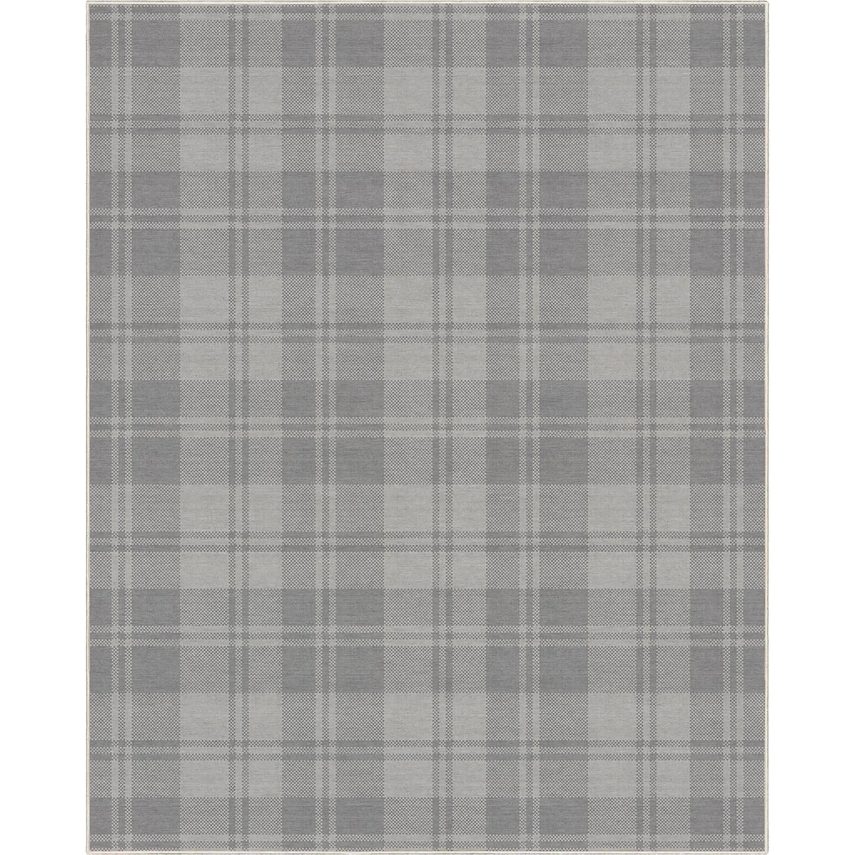 Well Woven Apollo Plaid Farmhouse Geometric FlatWeave Rug