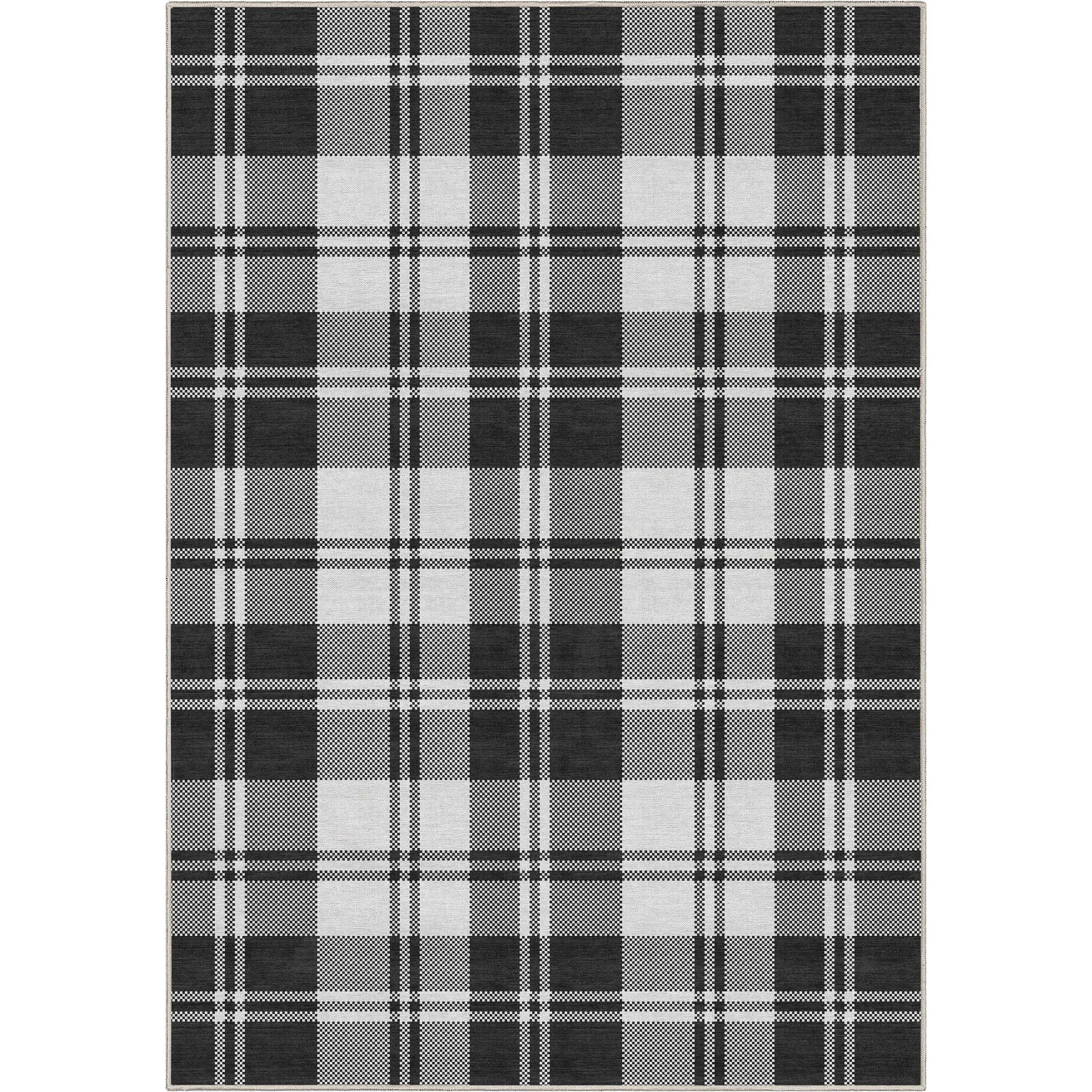 Well Woven Apollo Plaid Farmhouse Geometric FlatWeave Rug