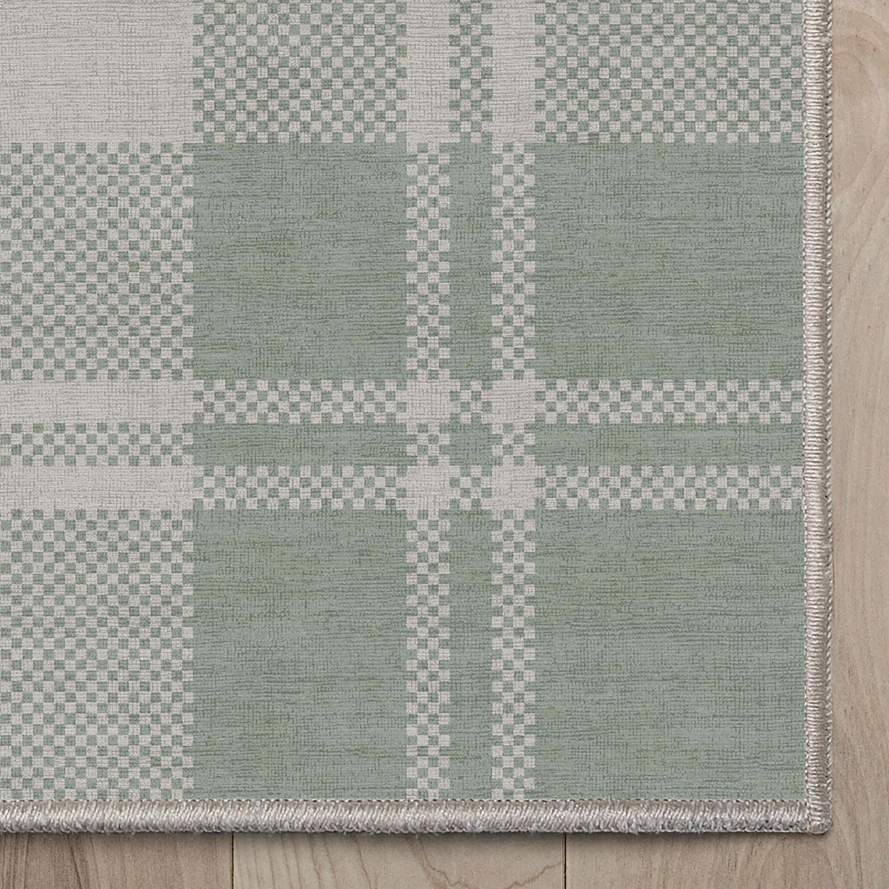 Well Woven Apollo Plaid Farmhouse Geometric FlatWeave Rug