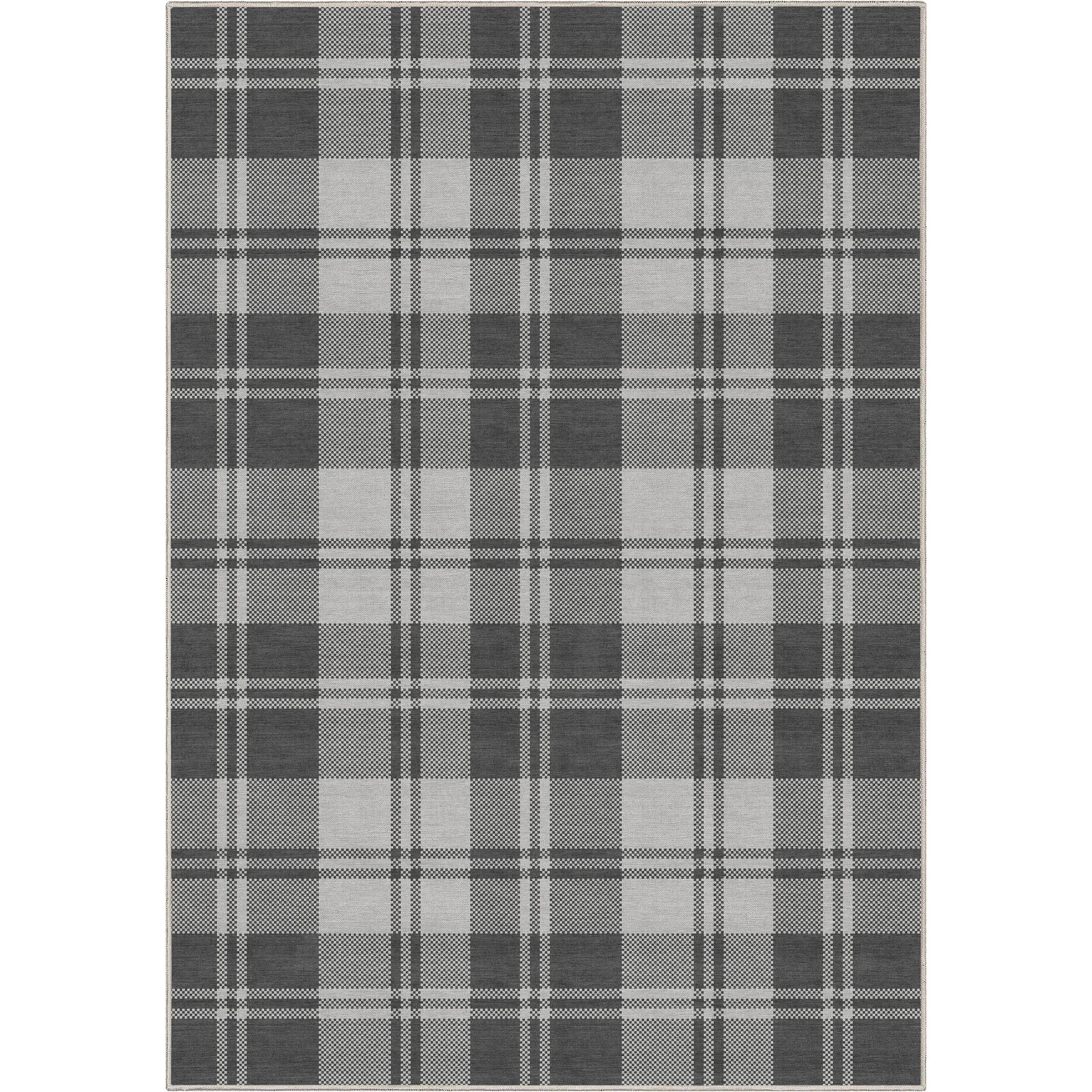 Well Woven Apollo Plaid Farmhouse Geometric FlatWeave Rug