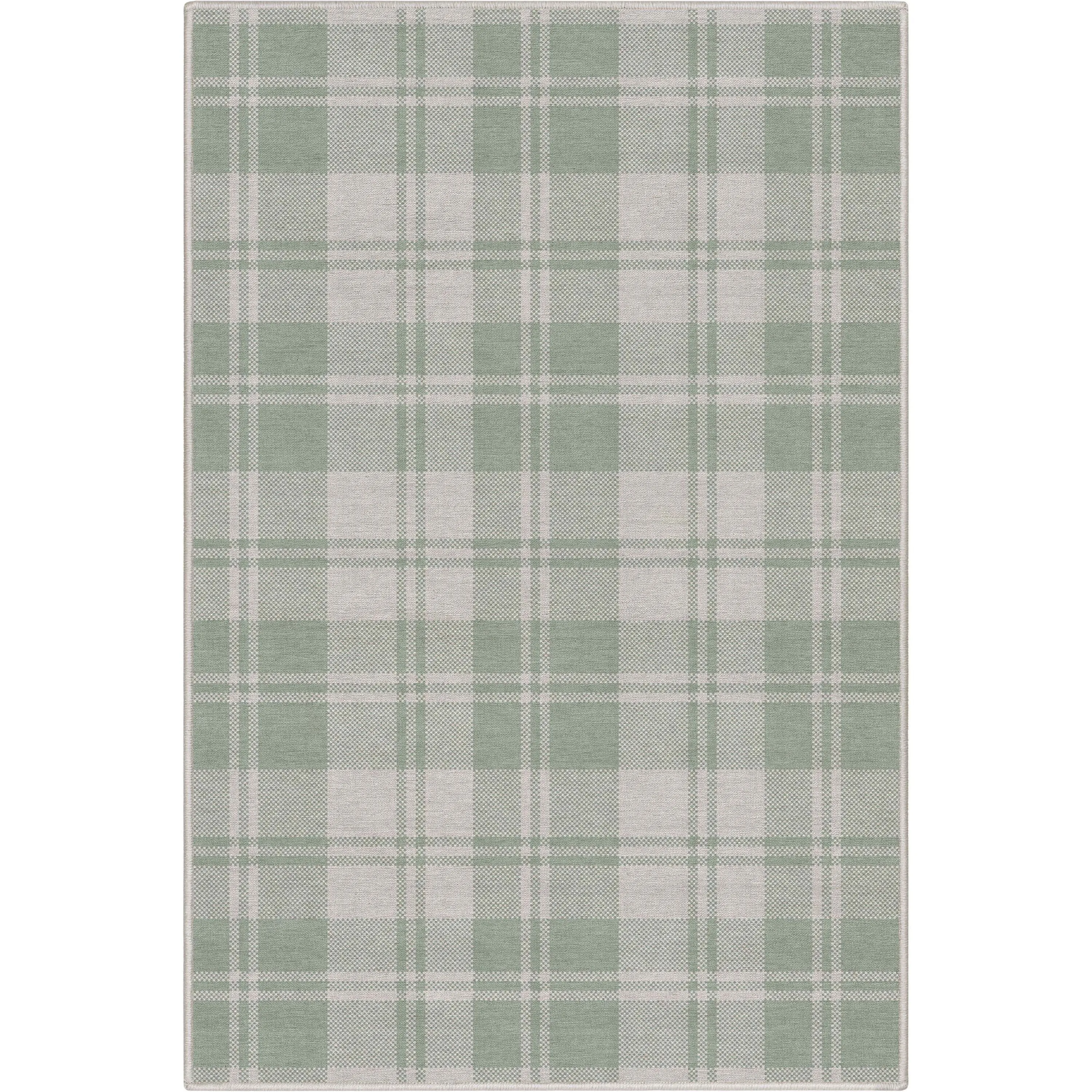 Well Woven Apollo Plaid Farmhouse Geometric FlatWeave Rug