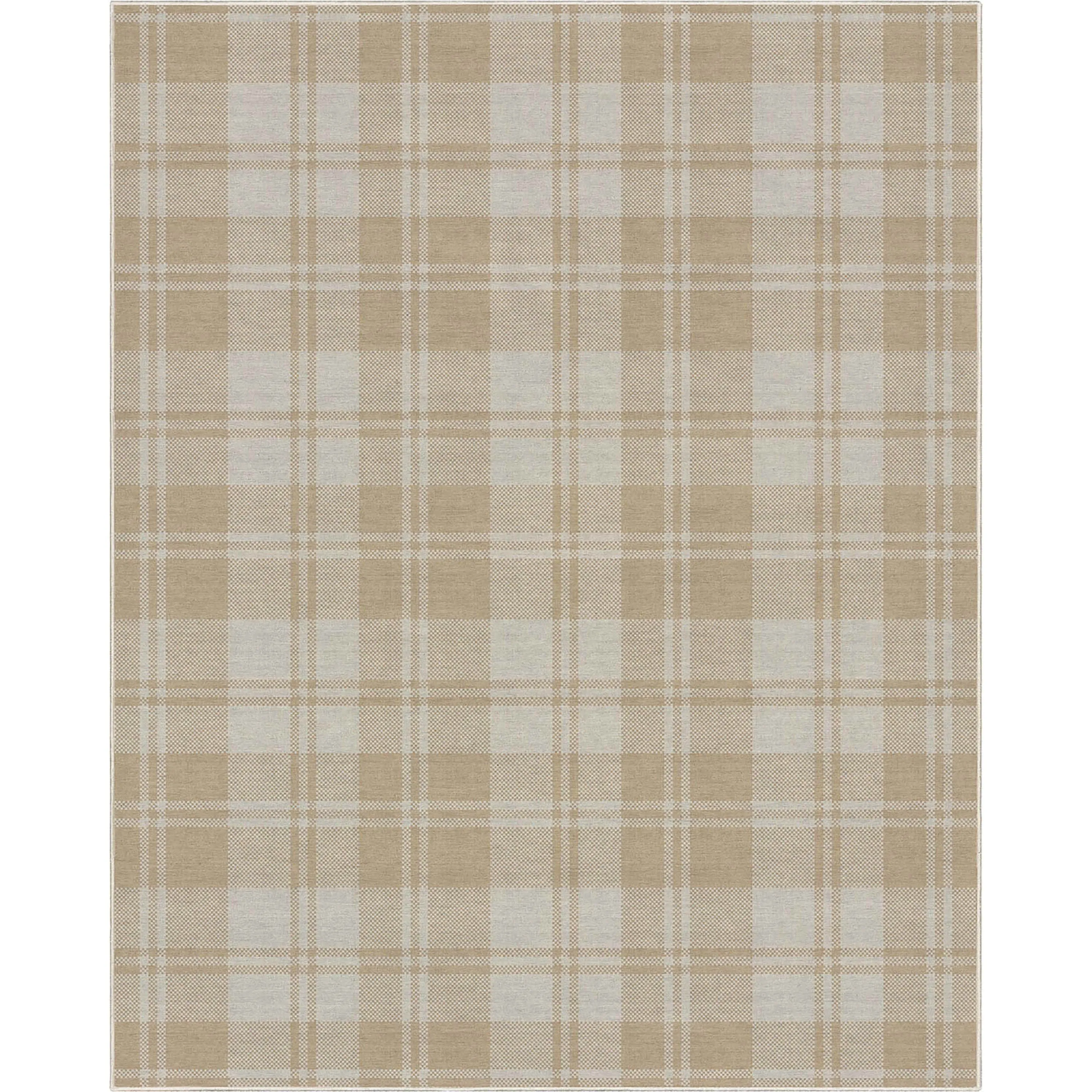 Well Woven Apollo Plaid Farmhouse Geometric FlatWeave Rug
