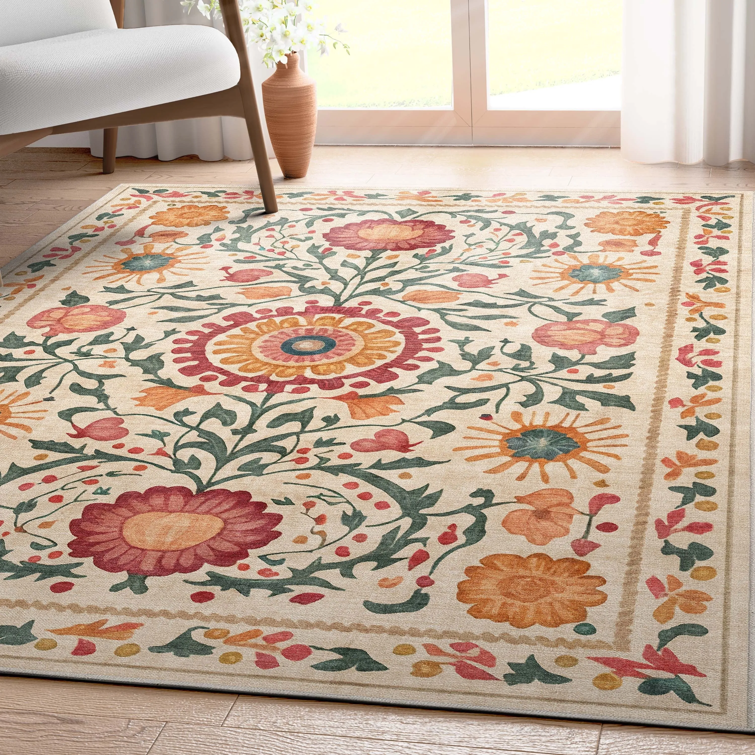 Well Woven Apollo Suzani Tribal Medallion Flat-Weave Area Rug