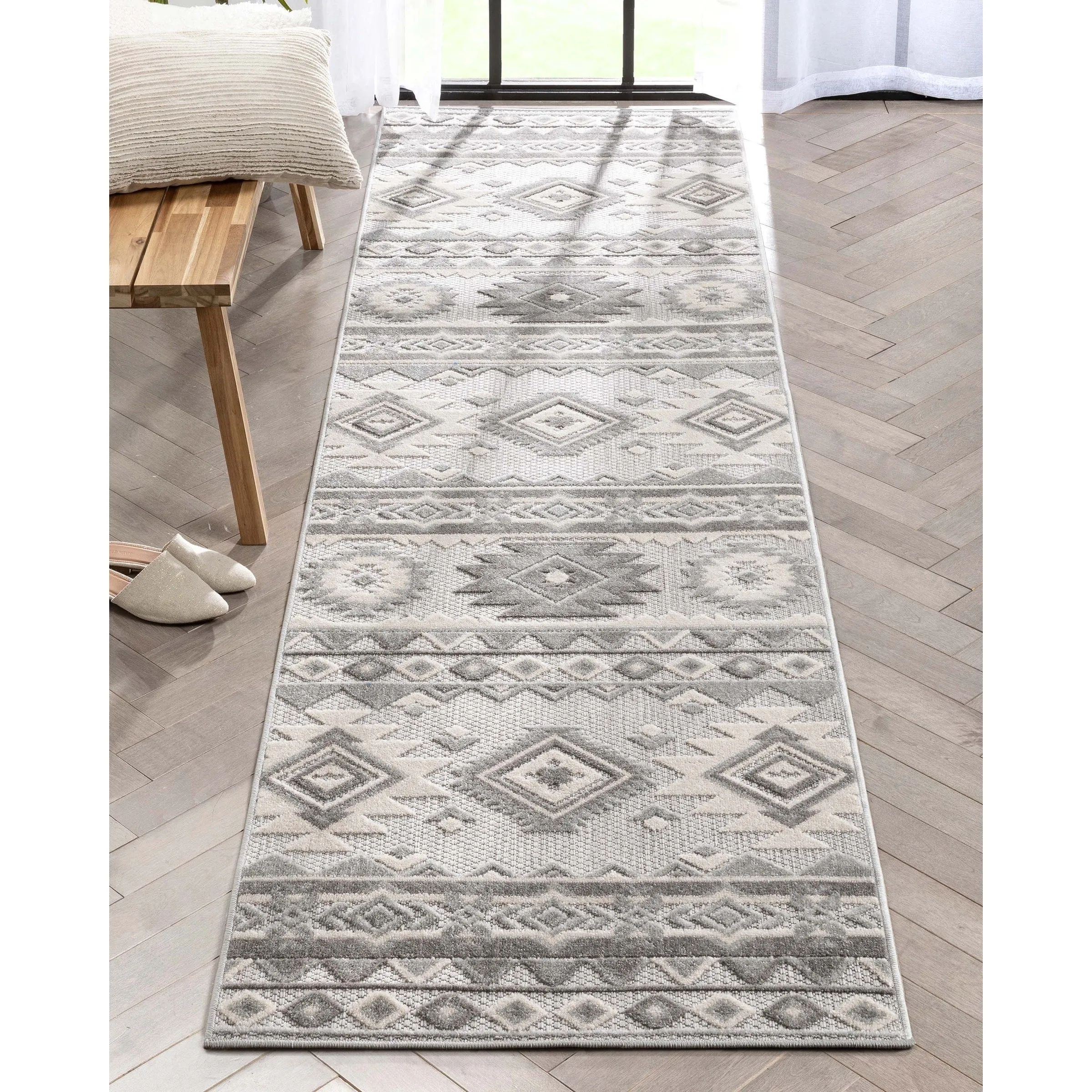 Well Woven Dorado Mamba Indoor Outdoor Southwestern High-Low Area Rug