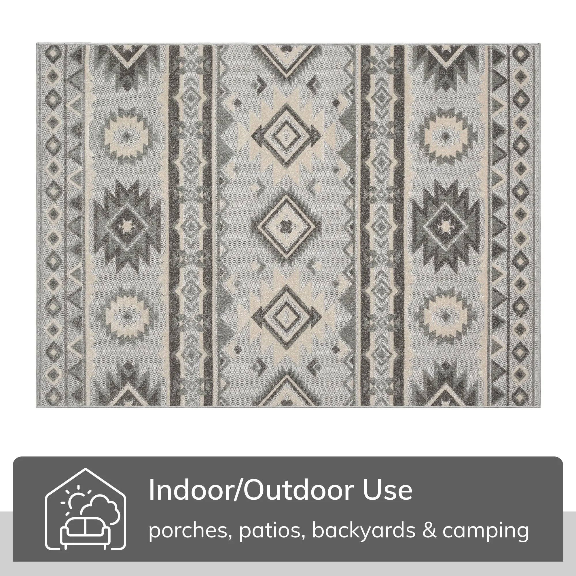 Well Woven Dorado Mamba Indoor Outdoor Southwestern High-Low Area Rug