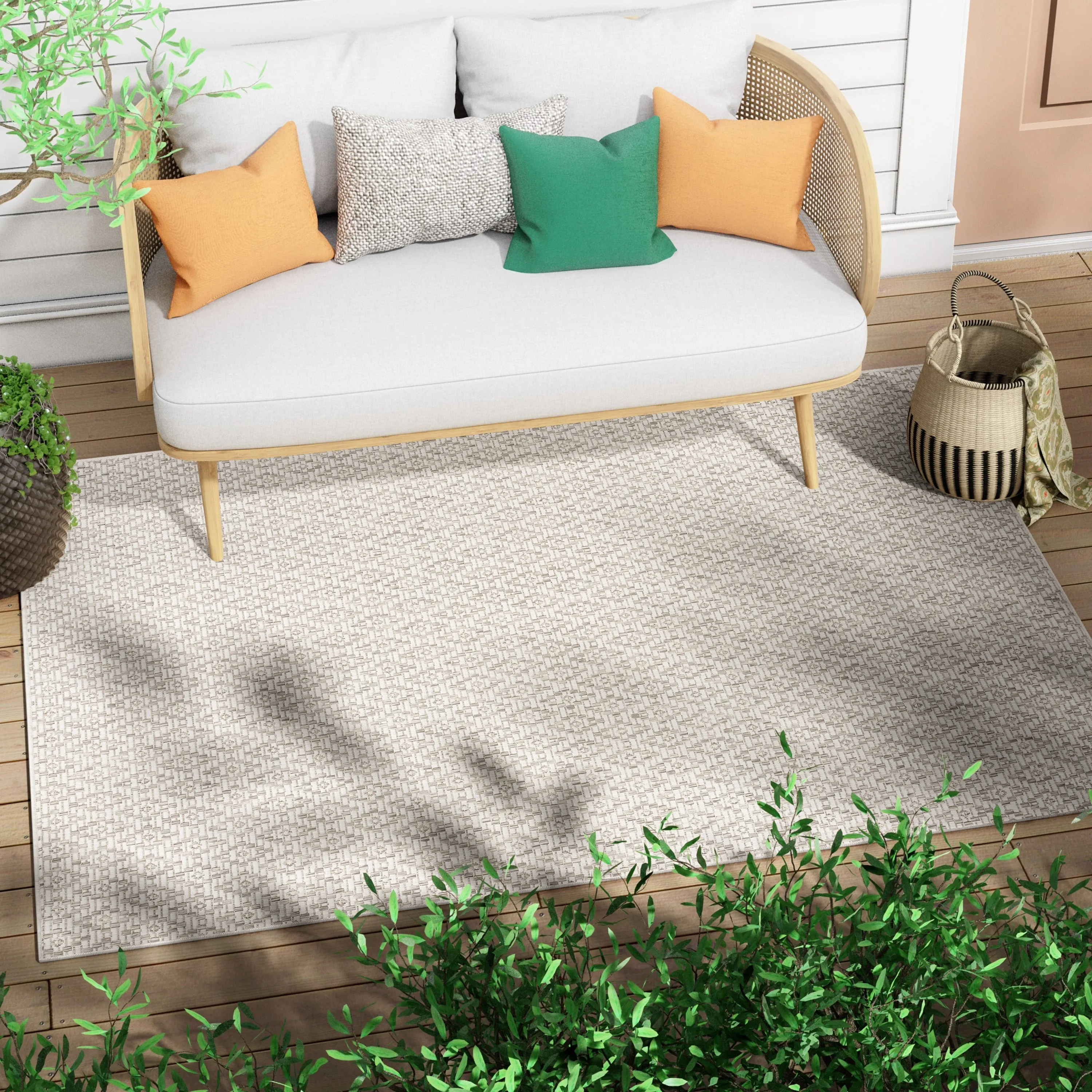 Well Woven Milo Sienna Modern Indoor/ Outdoor Flat Weave Area Rug