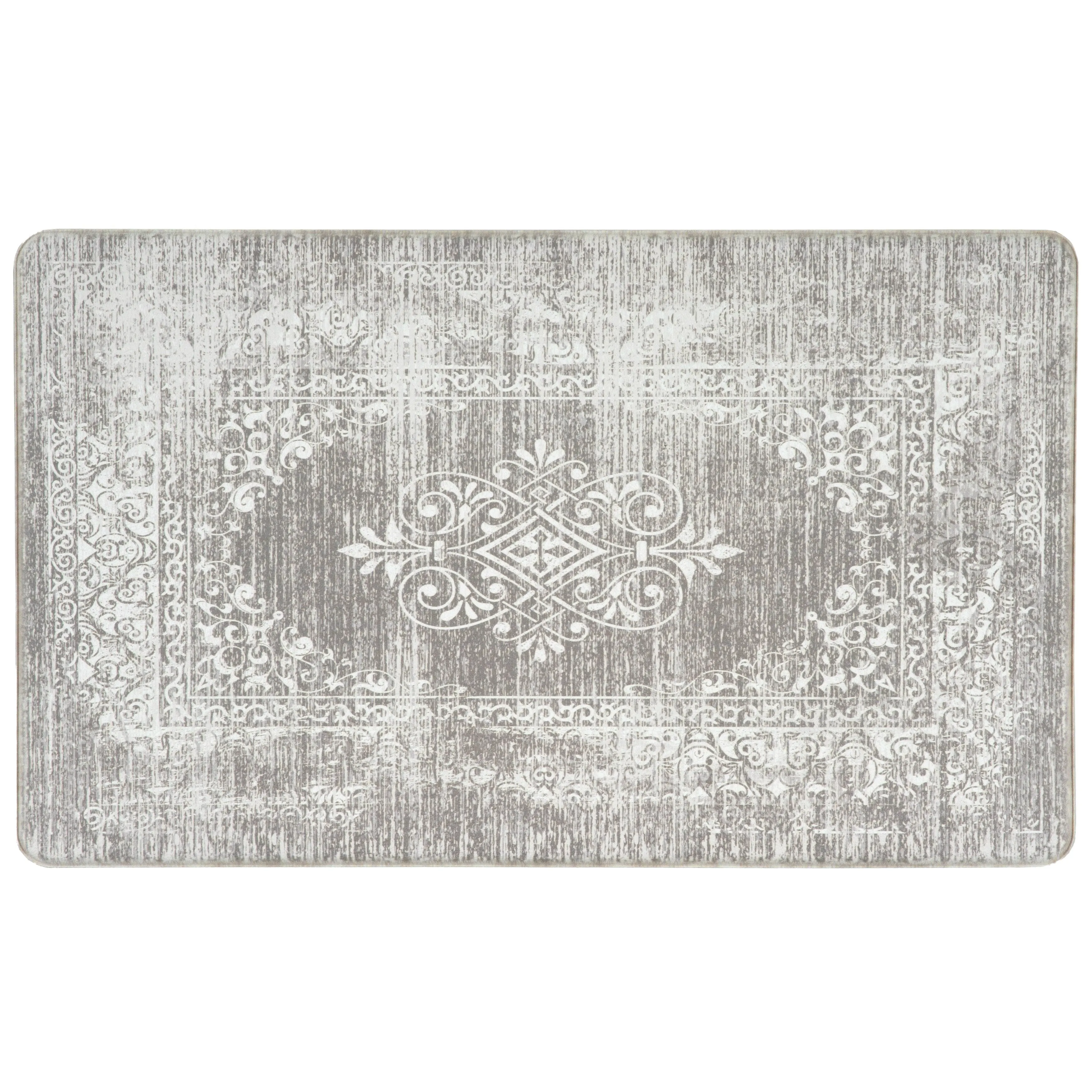 World Rug Gallery Distressed Traditional Vintage Design Anti Fatigue Standing Mat