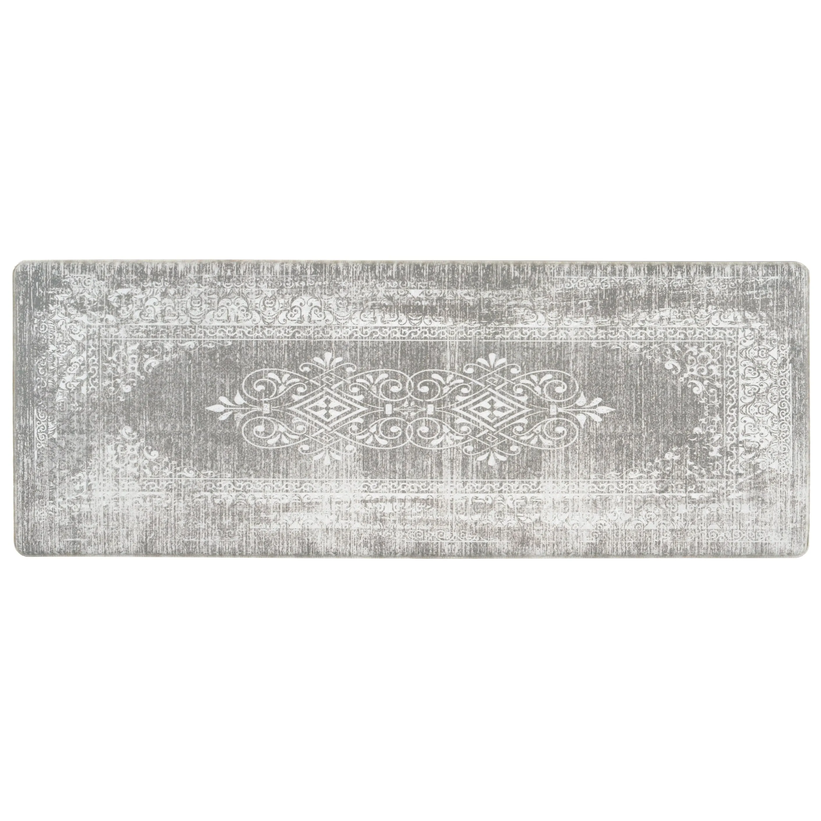 World Rug Gallery Distressed Traditional Vintage Design Anti Fatigue Standing Mat