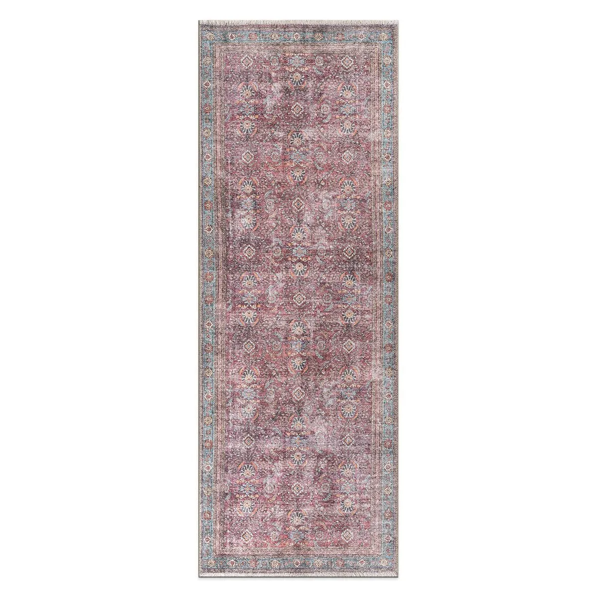 World Rug Gallery Distressed Vintage Bordered Machine Washable Area Rug