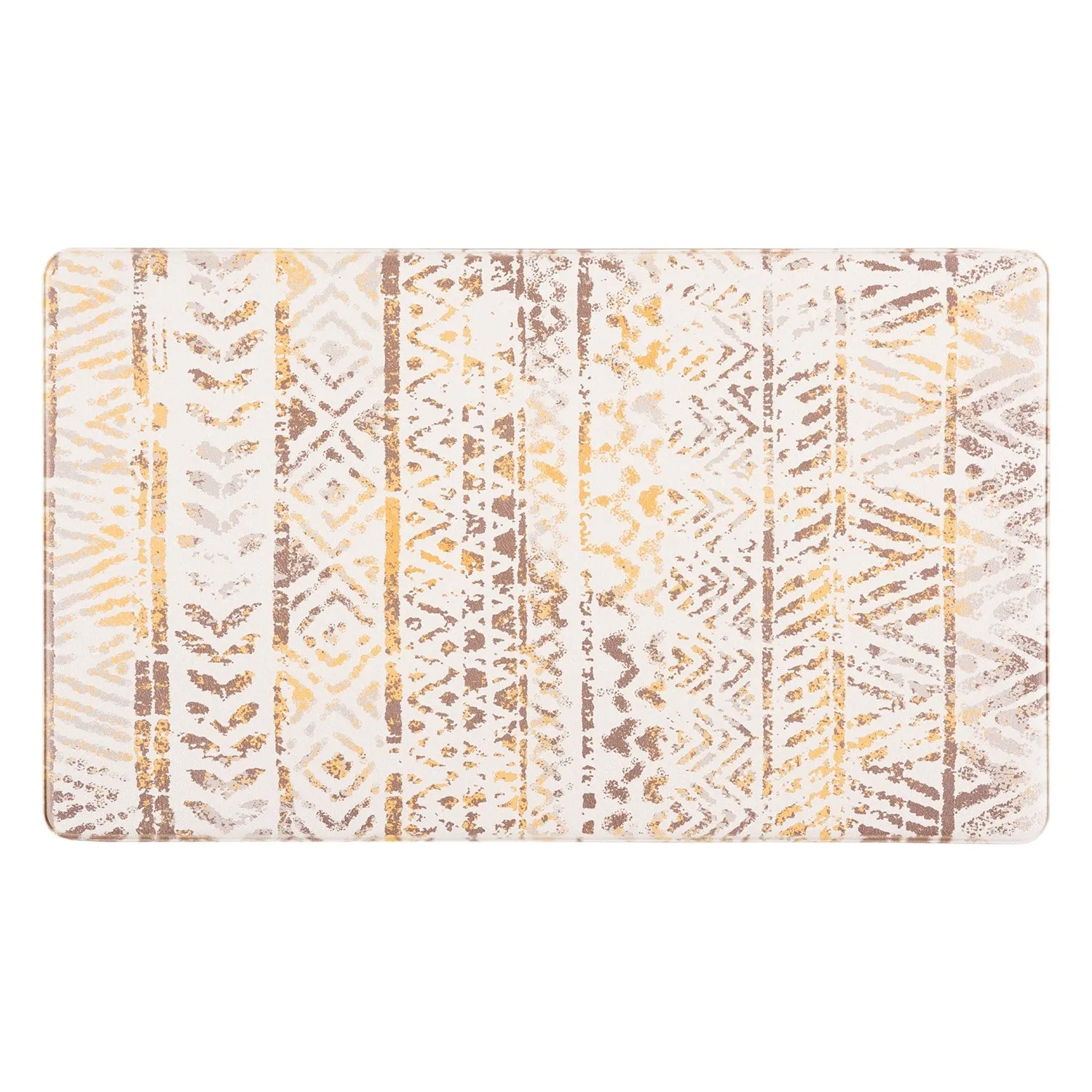 World Rug Gallery Geometric Bohemian Design Anti Fatigue Standing Mat