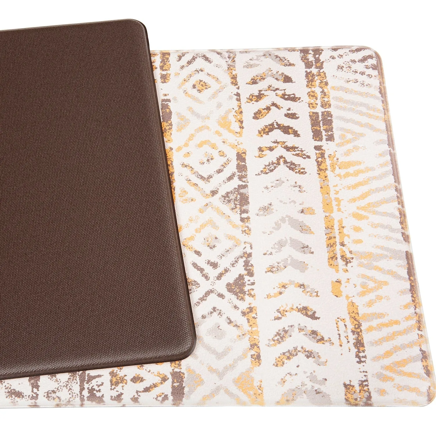 World Rug Gallery Geometric Bohemian Design Anti Fatigue Standing Mat
