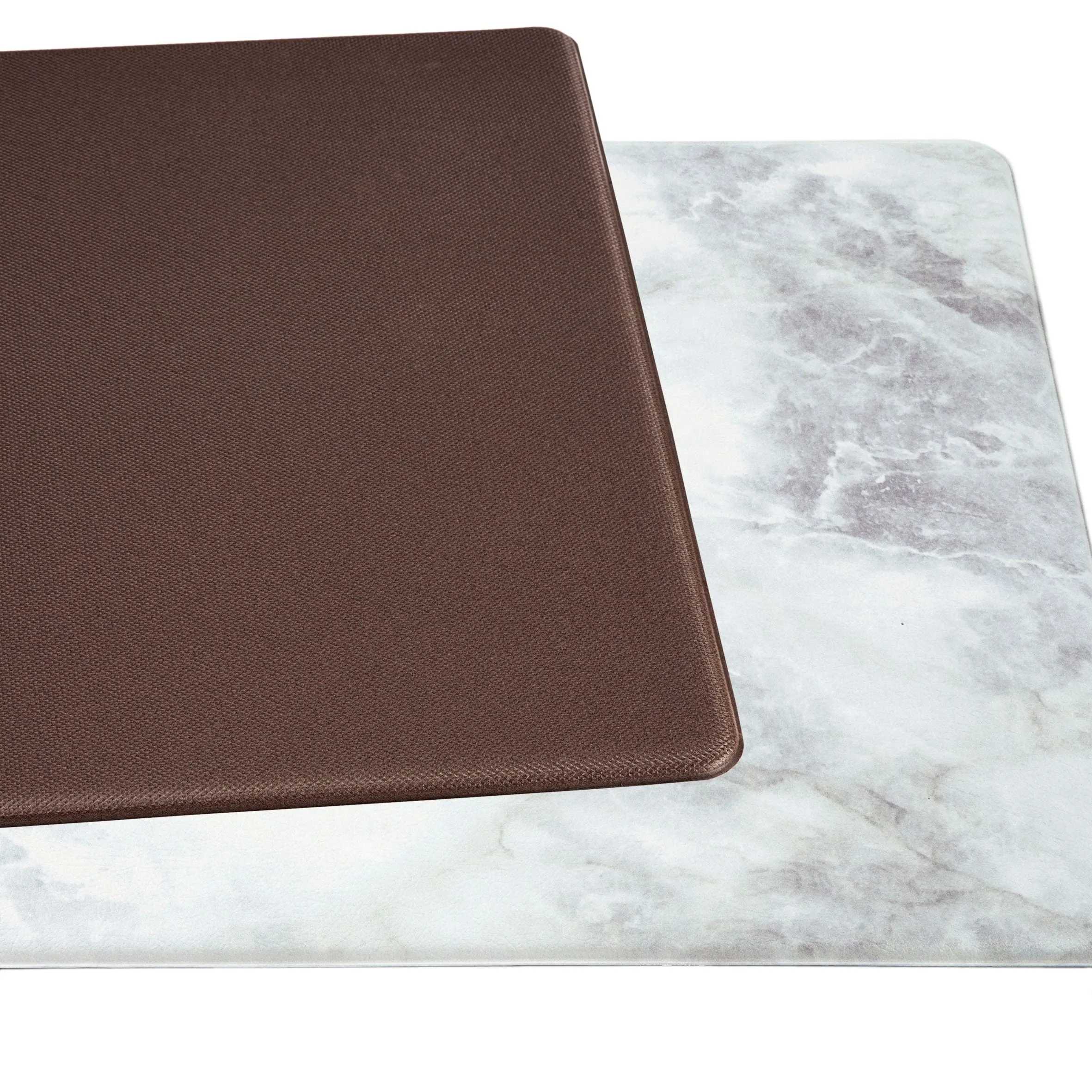 World Rug Gallery Kitchen Marble Pattern Anti Fatigue Standing Mat