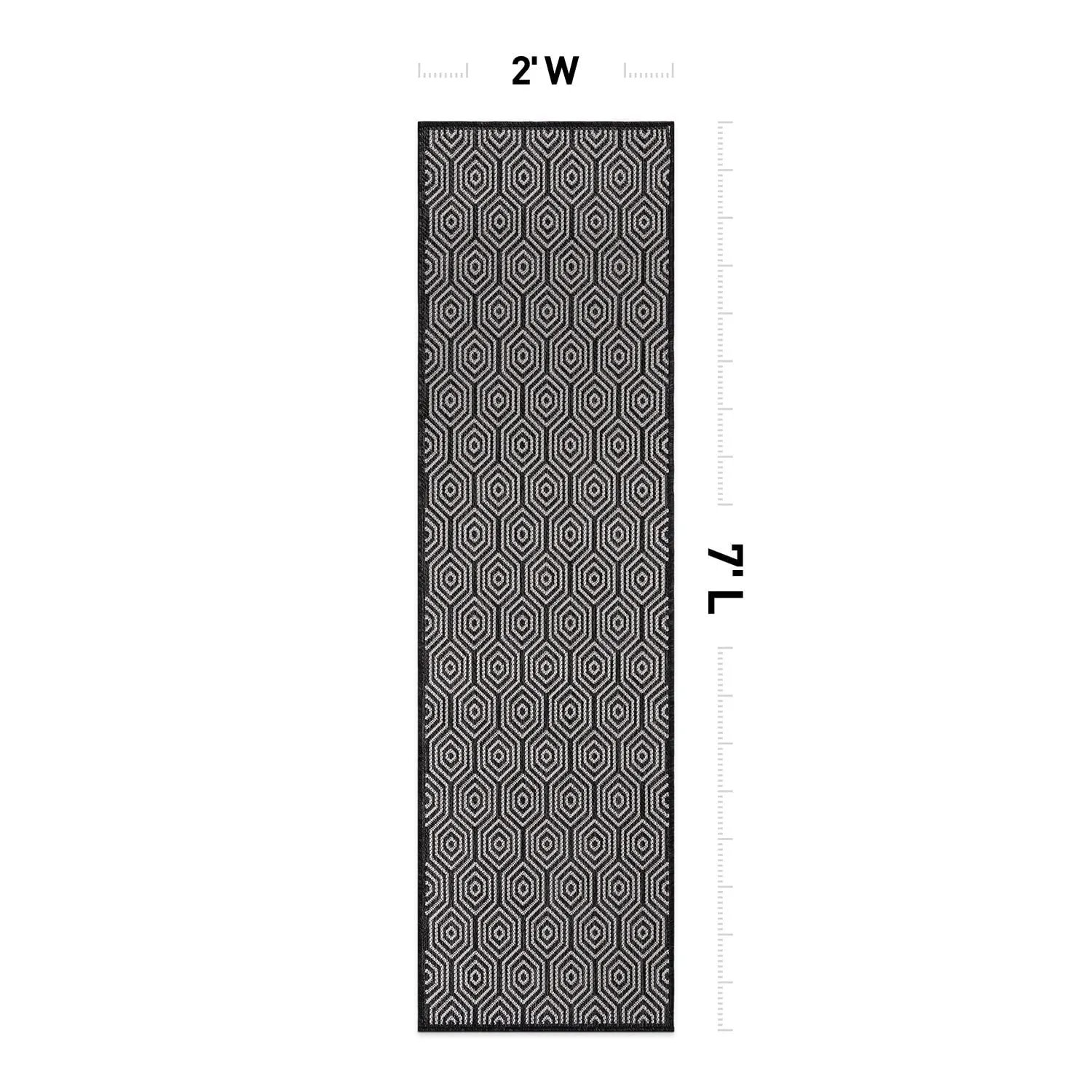 World Rug Gallery Modern Geometric Textured Flat Weave Indoor/Outdoor Area Rug