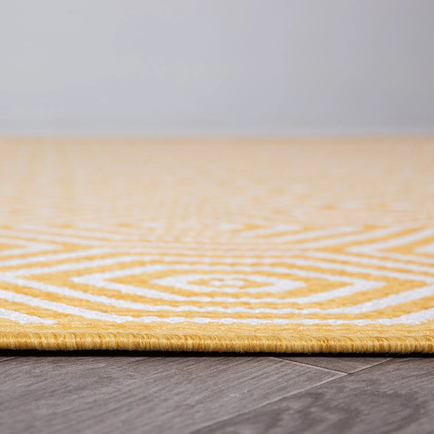 World Rug Gallery Modern Geometric Textured Flat Weave Indoor/Outdoor Area Rug