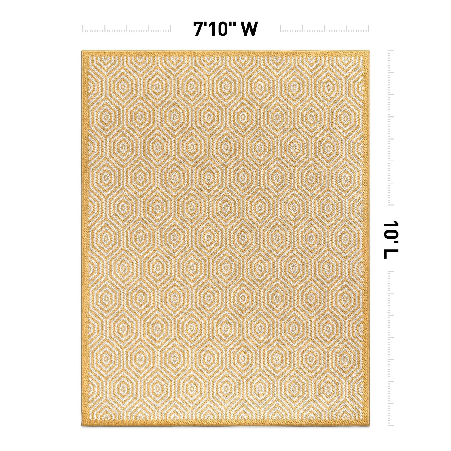 World Rug Gallery Modern Geometric Textured Flat Weave Indoor/Outdoor Area Rug