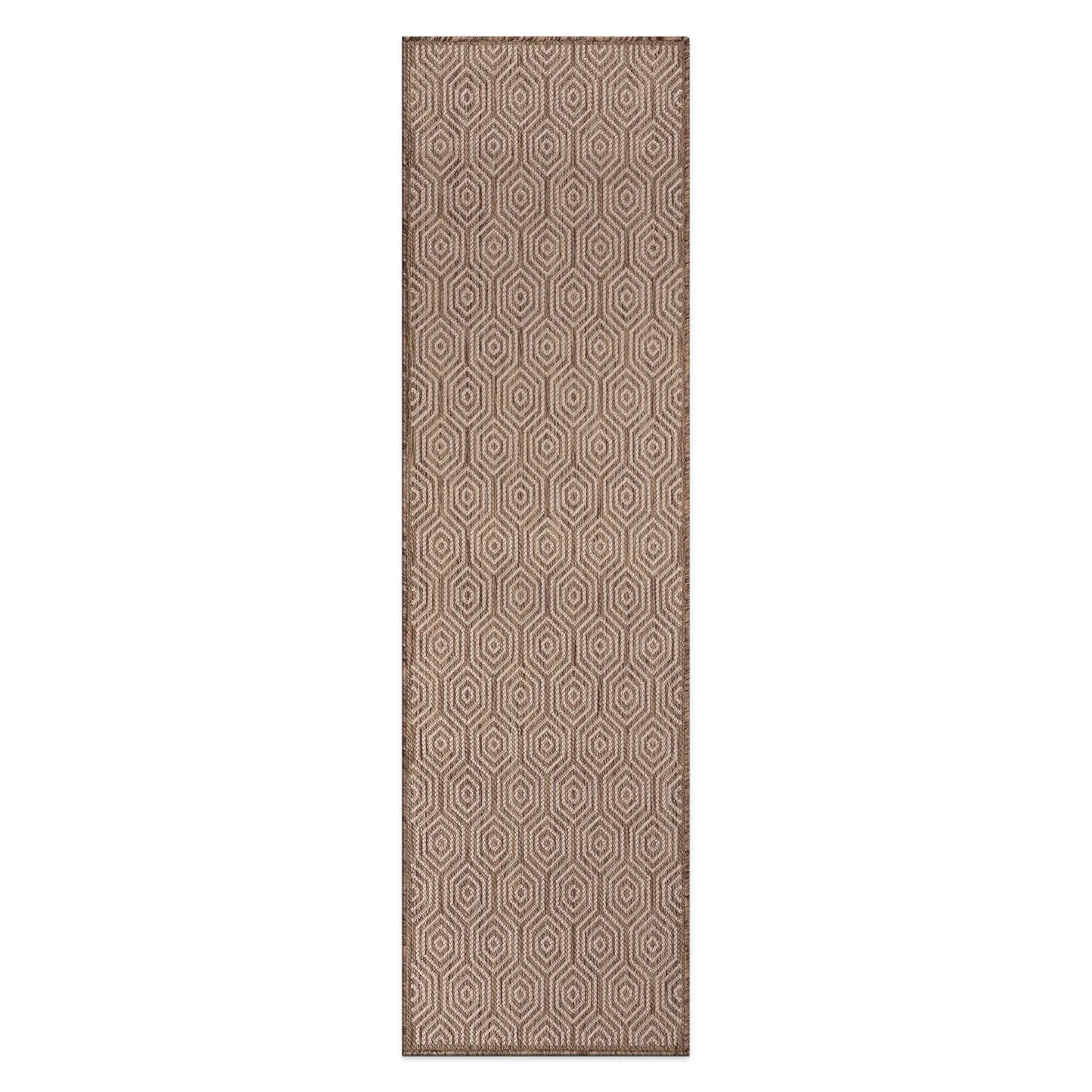 World Rug Gallery Modern Geometric Textured Flat Weave Indoor/Outdoor Area Rug