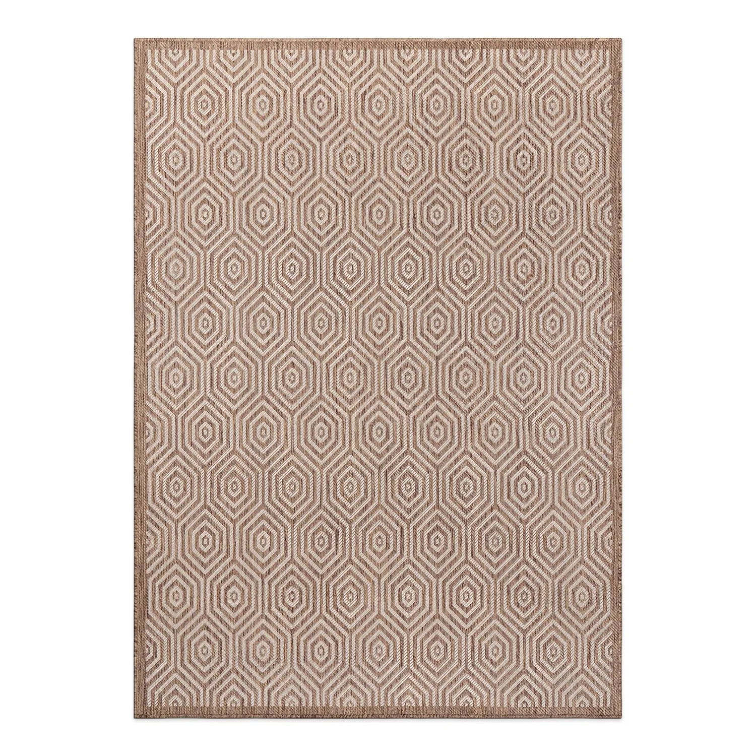 World Rug Gallery Modern Geometric Textured Flat Weave Indoor/Outdoor Area Rug