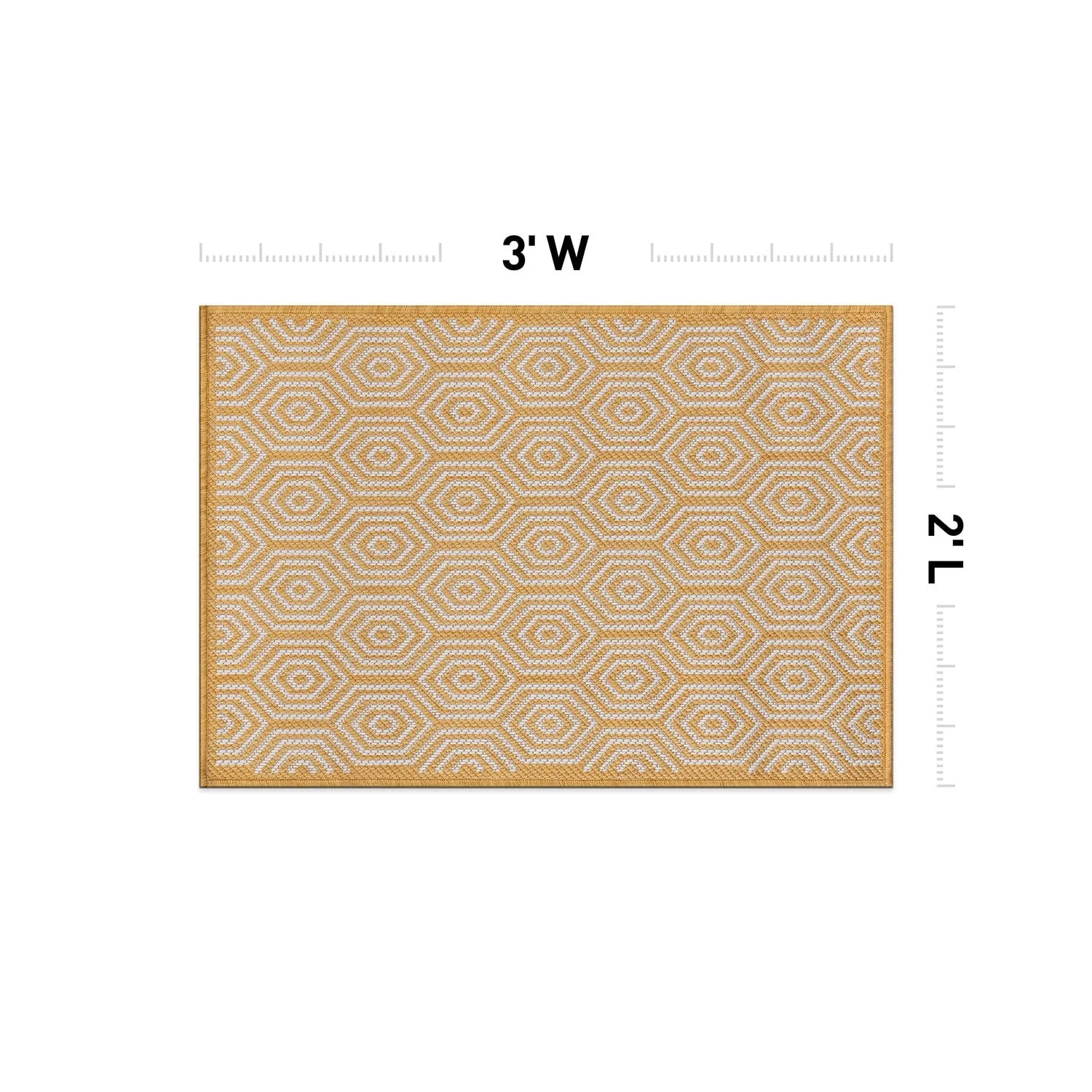 World Rug Gallery Modern Geometric Textured Flat Weave Indoor/Outdoor Area Rug
