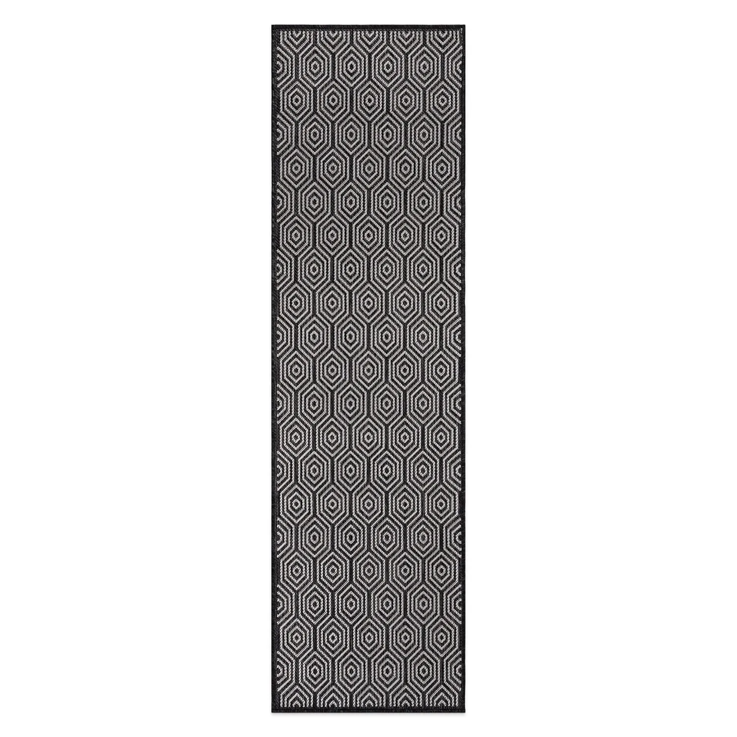 World Rug Gallery Modern Geometric Textured Flat Weave Indoor/Outdoor Area Rug