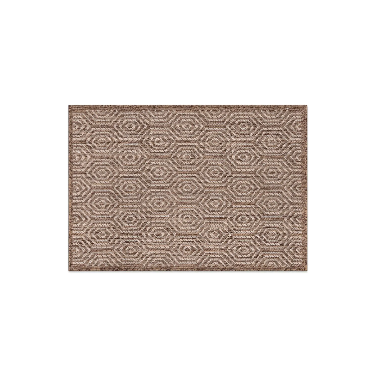 World Rug Gallery Modern Geometric Textured Flat Weave Indoor/Outdoor Area Rug