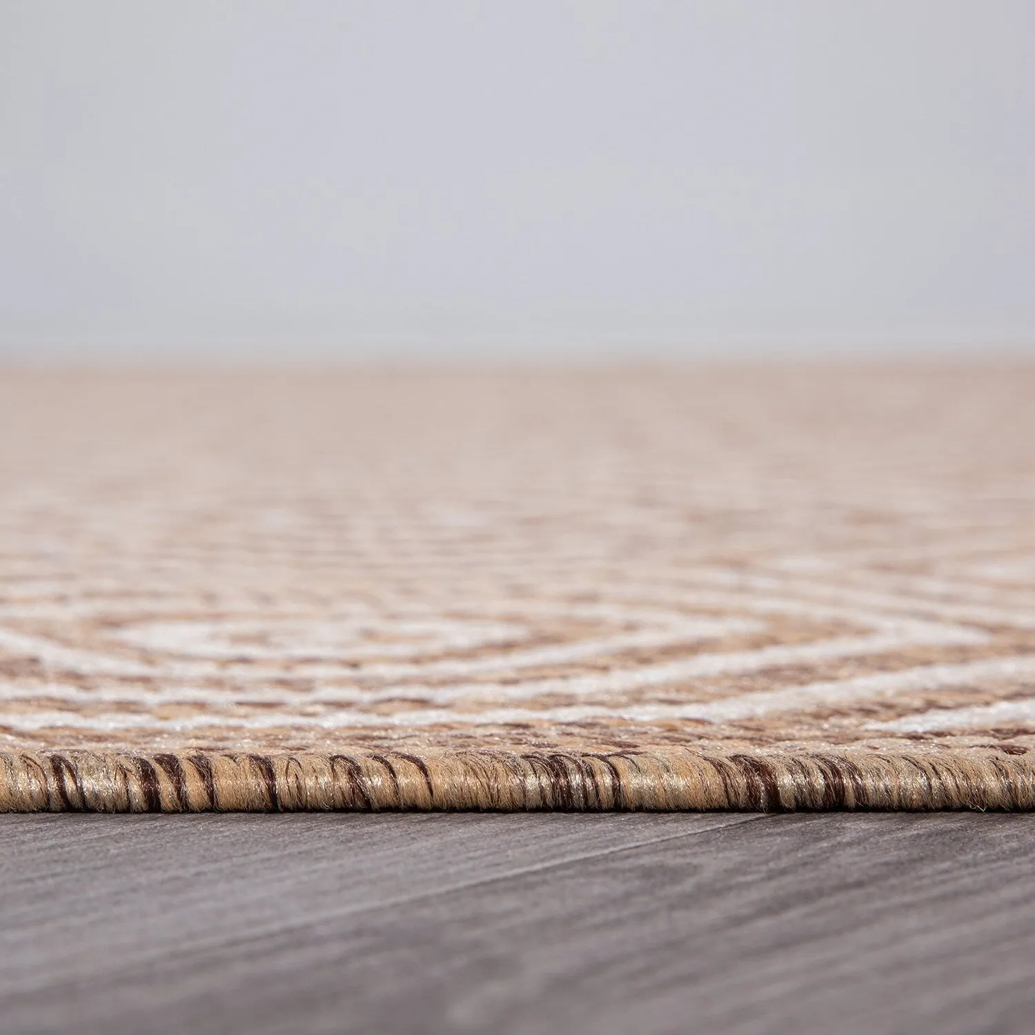 World Rug Gallery Modern Geometric Textured Flat Weave Indoor/Outdoor Area Rug