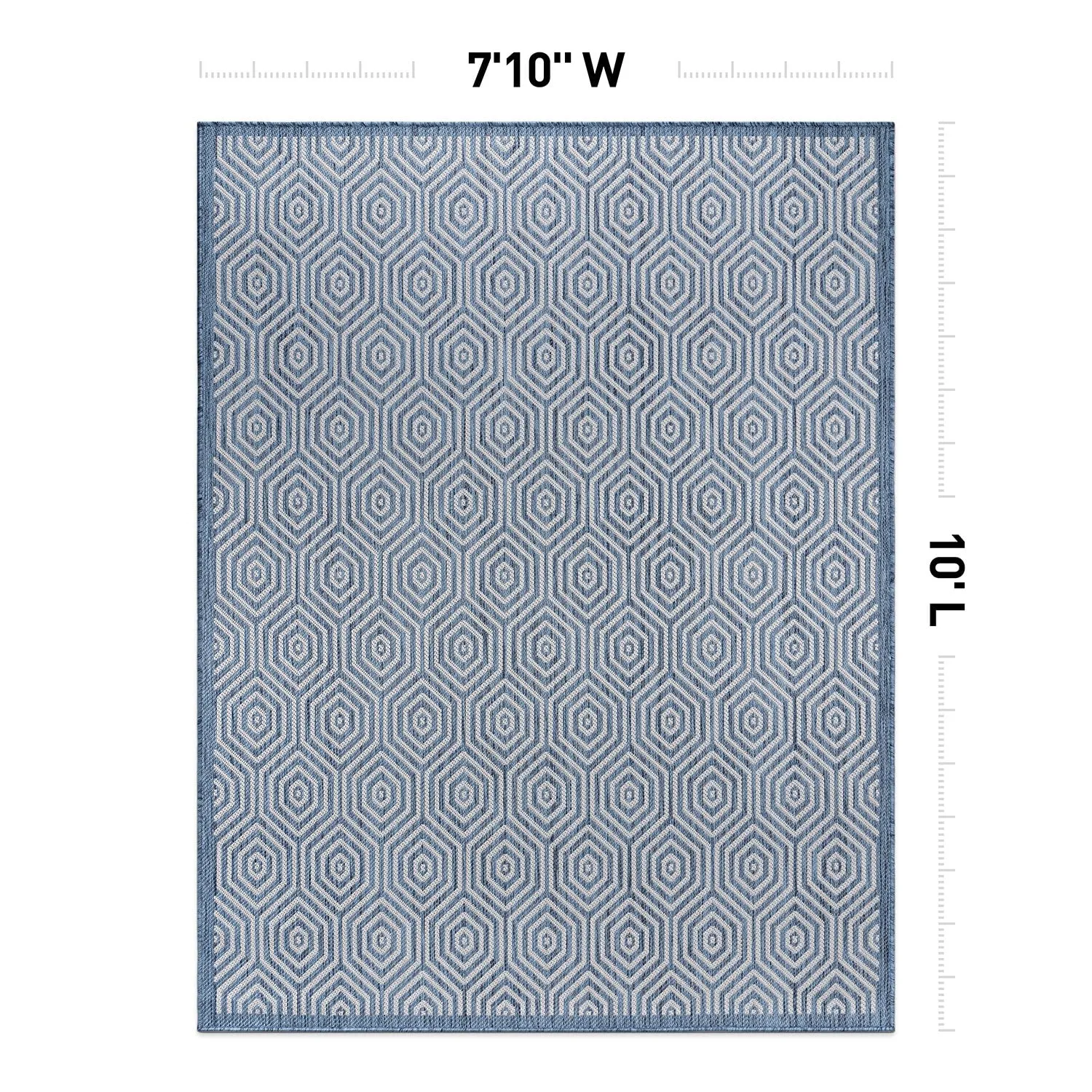 World Rug Gallery Modern Geometric Textured Flat Weave Indoor/Outdoor Area Rug