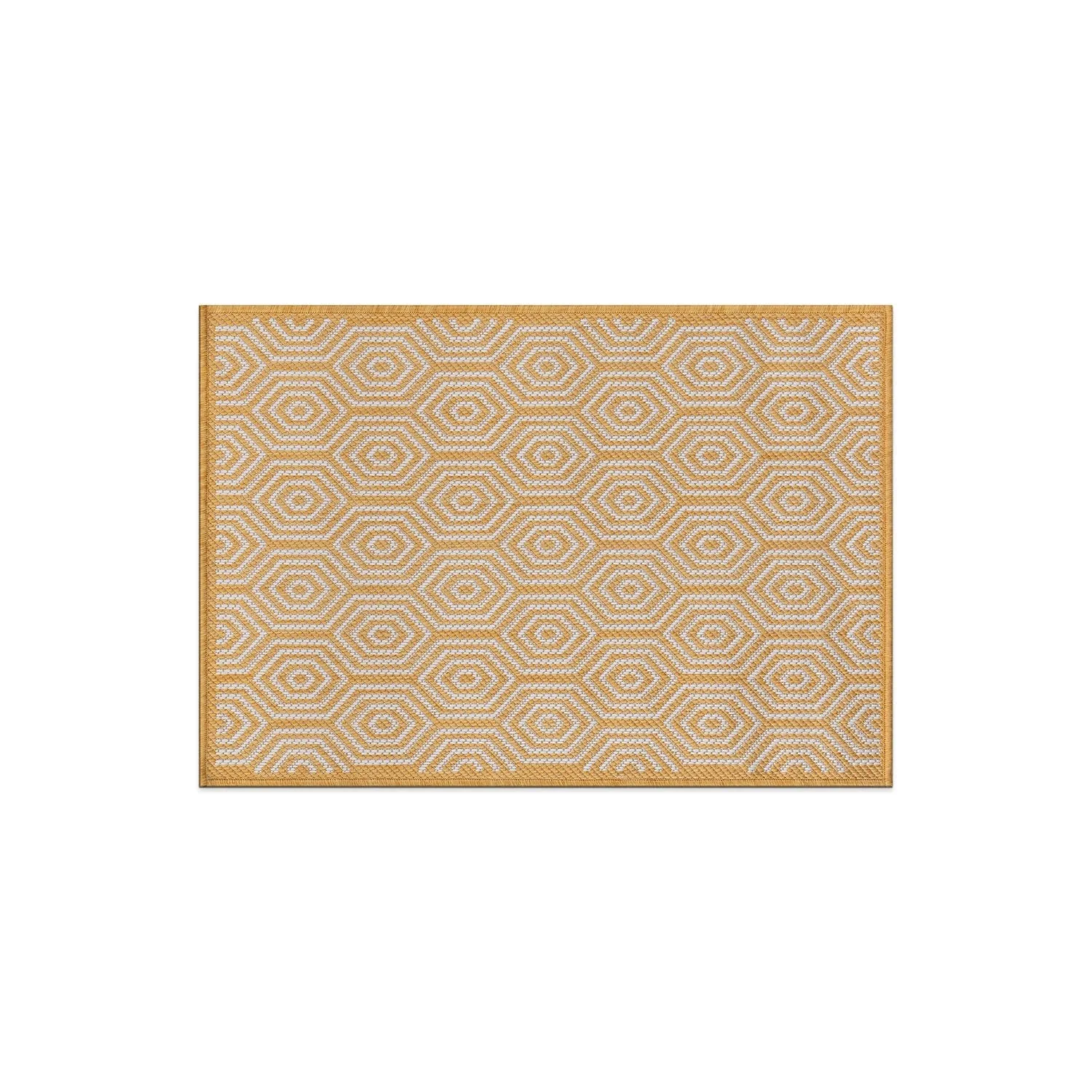 World Rug Gallery Modern Geometric Textured Flat Weave Indoor/Outdoor Area Rug