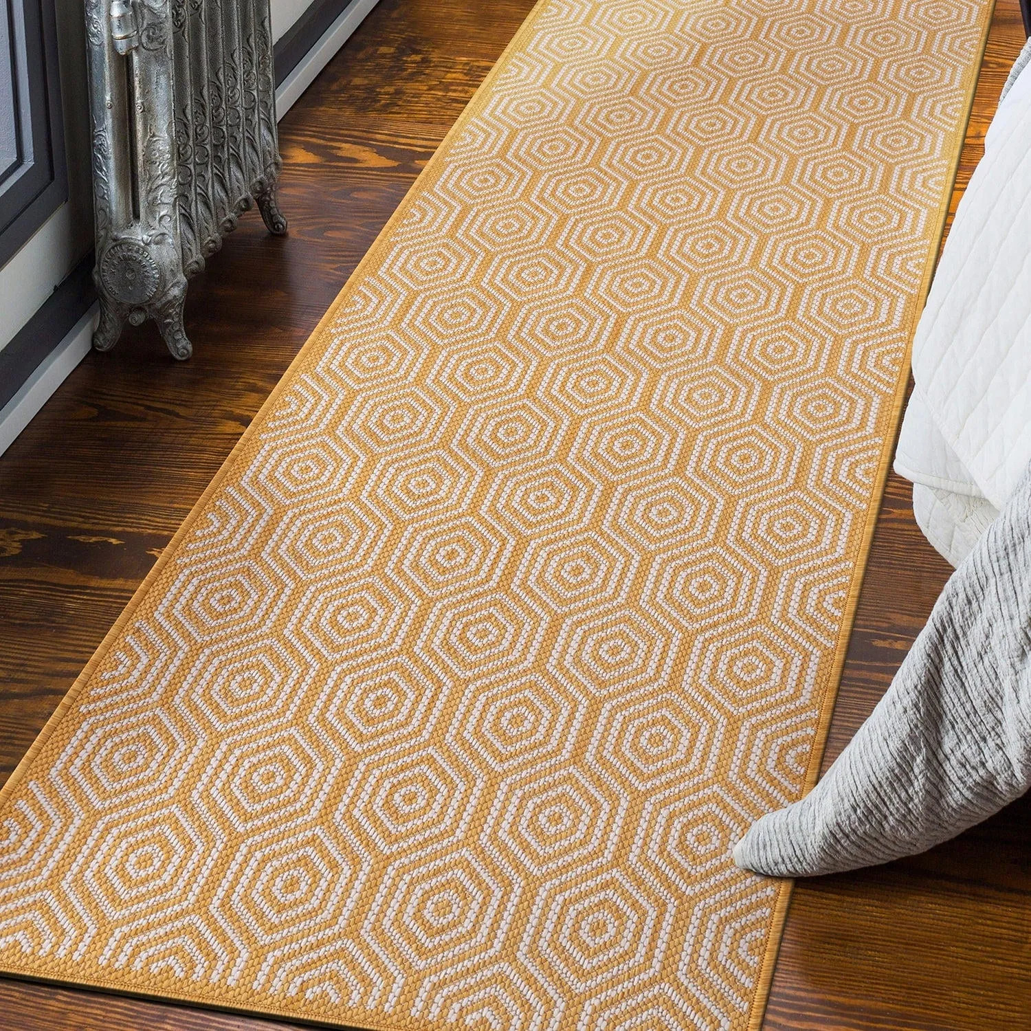 World Rug Gallery Modern Geometric Textured Flat Weave Indoor/Outdoor Area Rug