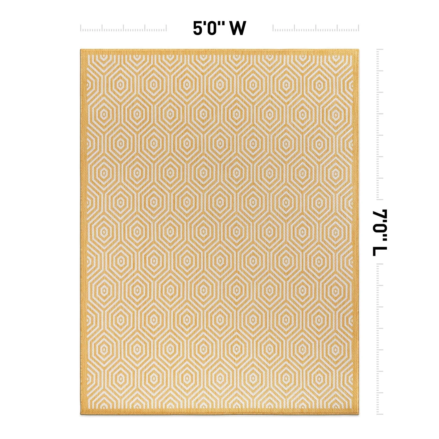 World Rug Gallery Modern Geometric Textured Flat Weave Indoor/Outdoor Area Rug