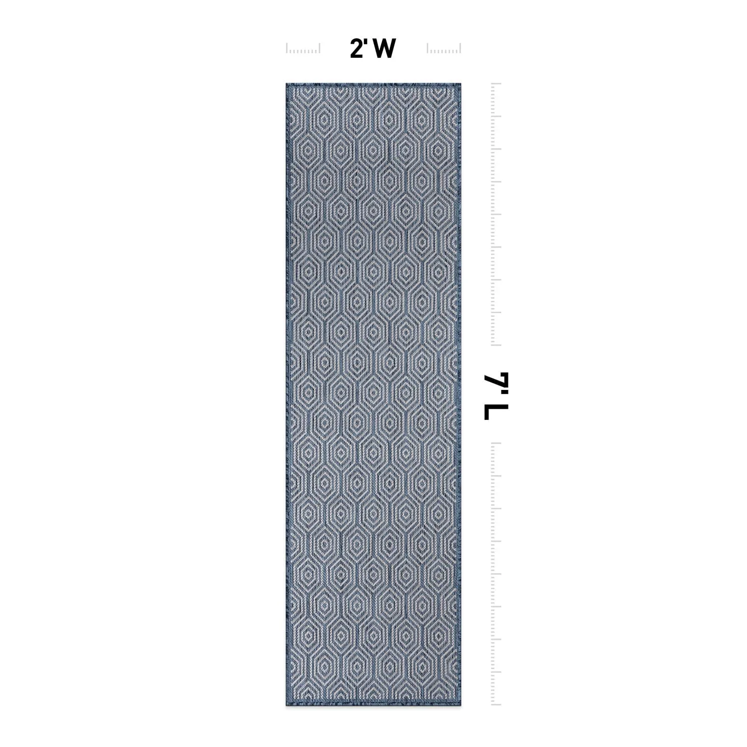World Rug Gallery Modern Geometric Textured Flat Weave Indoor/Outdoor Area Rug